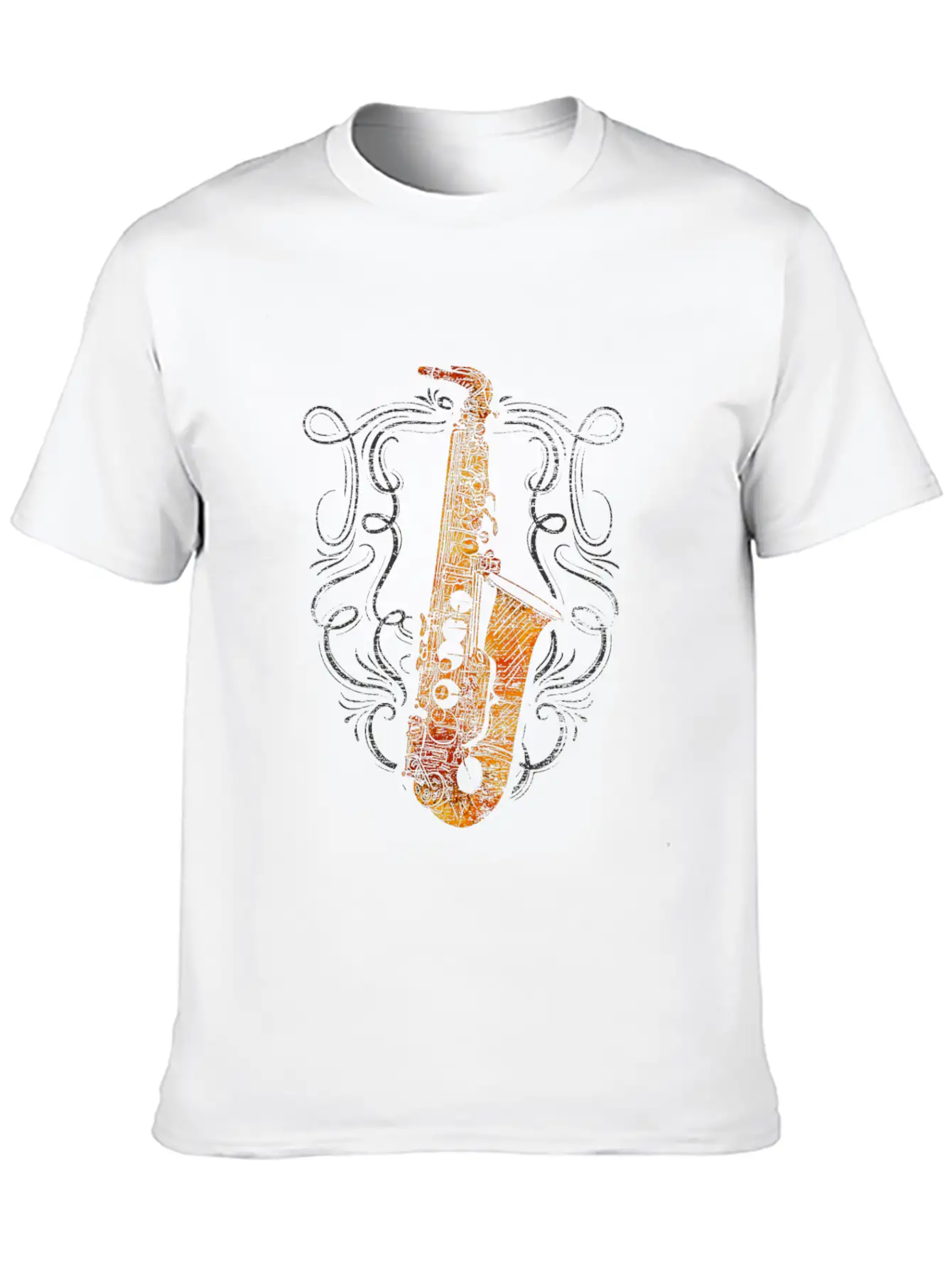 Saxophone Musician Breathable Soft Cotton T-Shirt – Timeless Casual Look