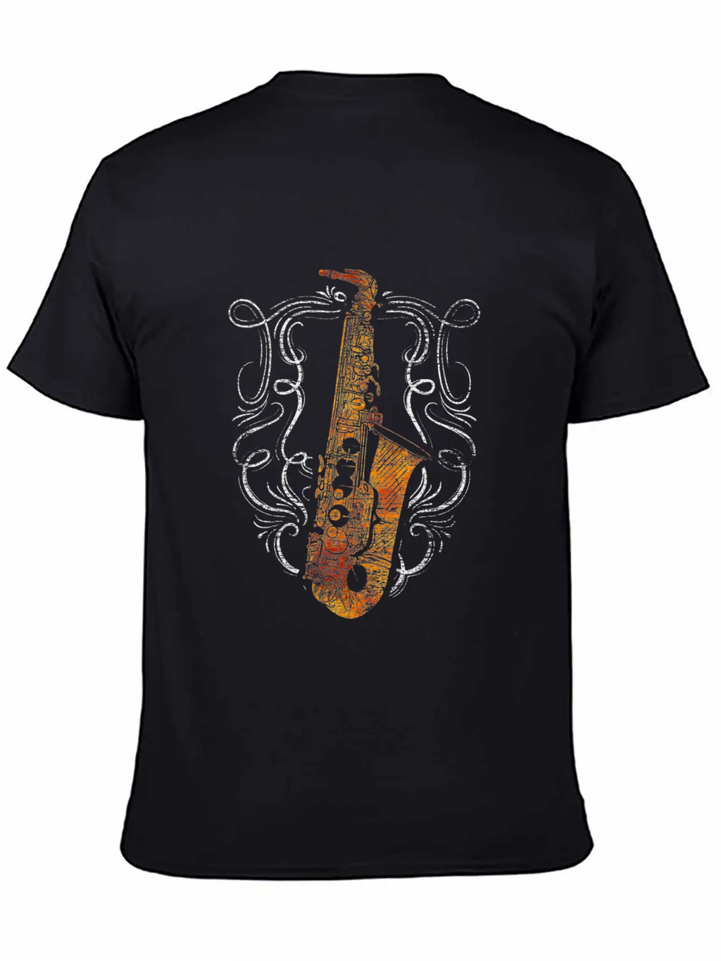 Saxophone Musician Breathable Soft Cotton T-Shirt – Timeless Casual Look