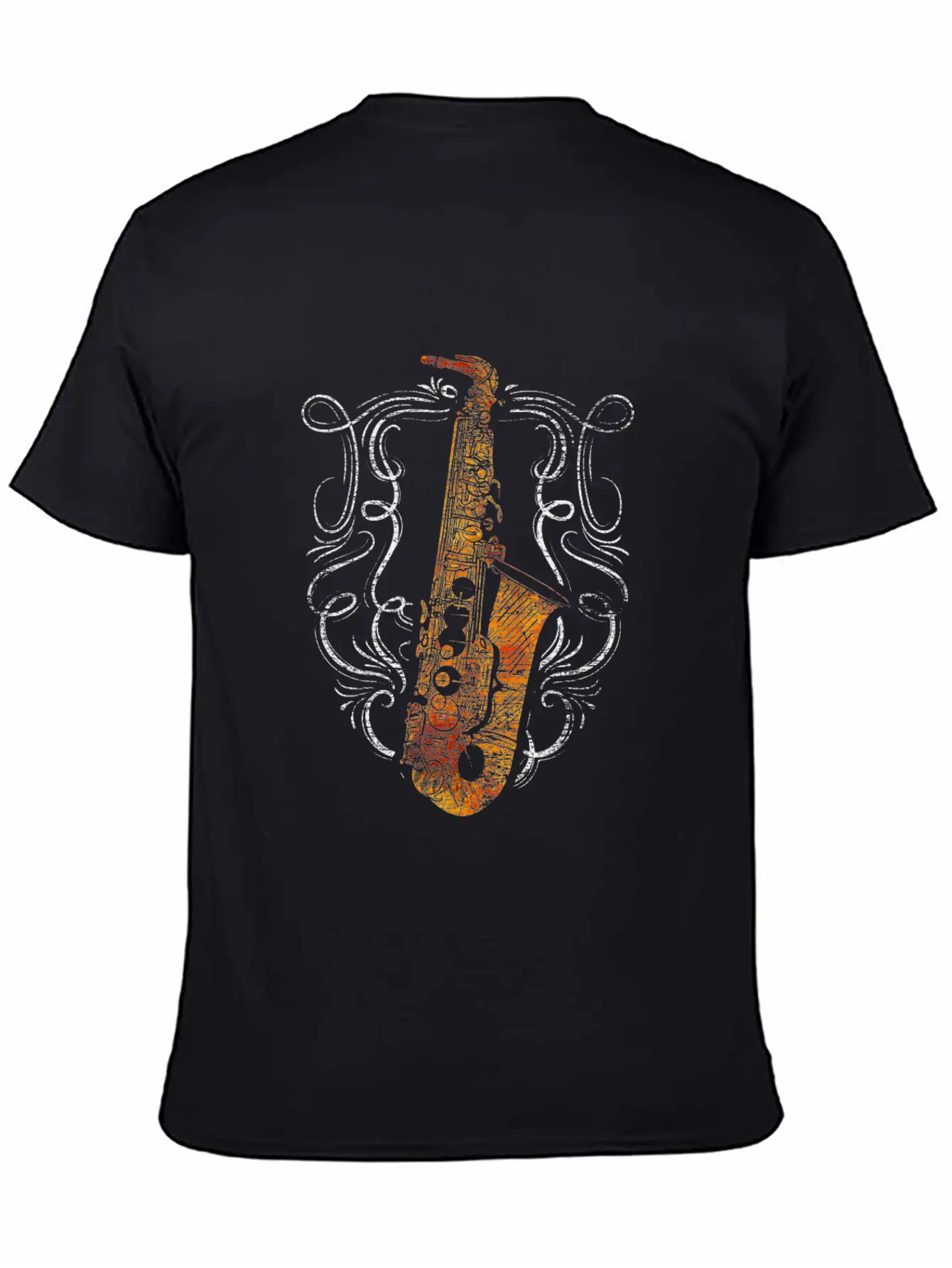 Saxophone Musician Breathable Soft Cotton T-Shirt – Timeless Casual Look