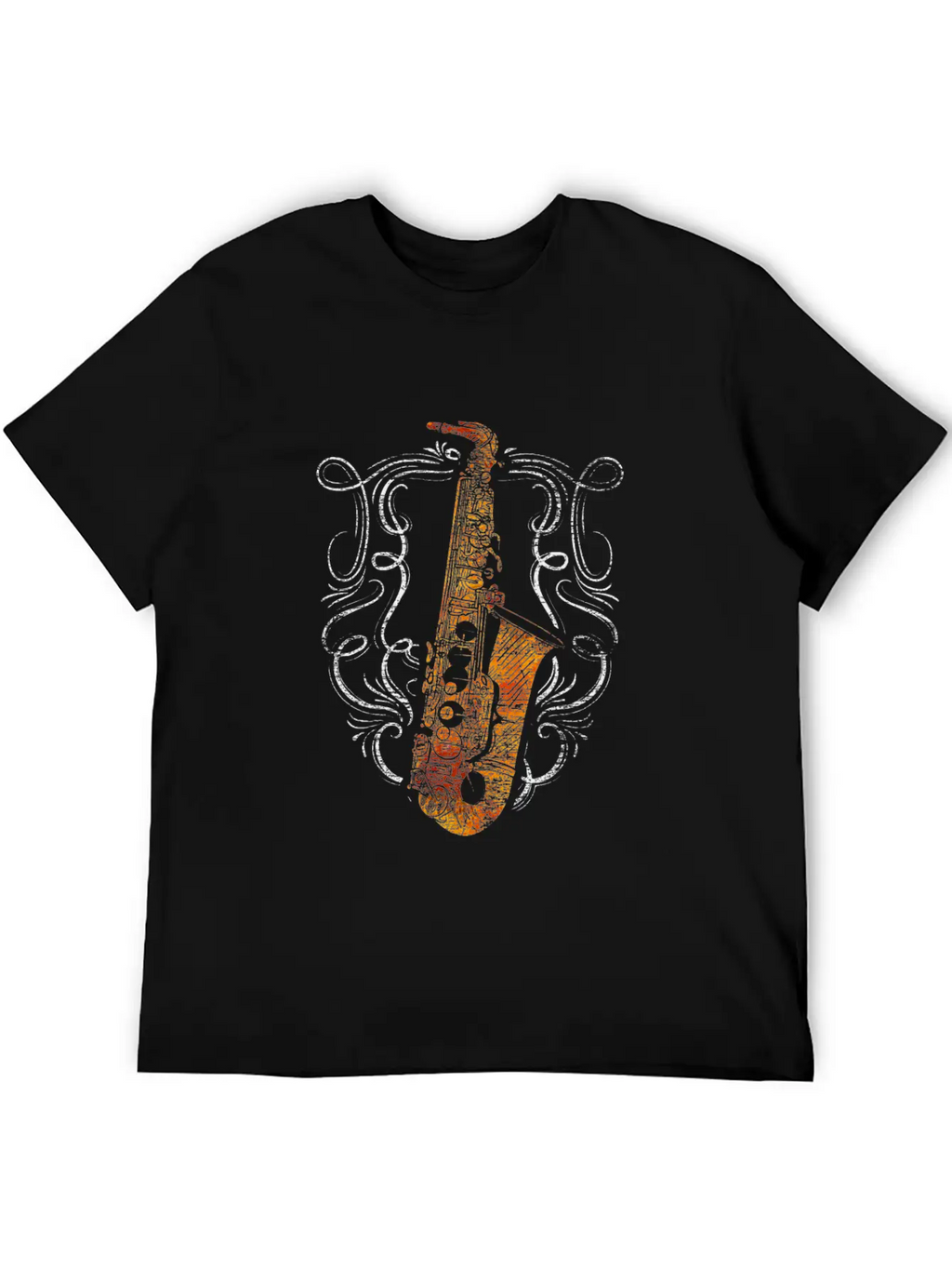 Saxophone Musician Breathable Soft Cotton T-Shirt – Timeless Casual Look