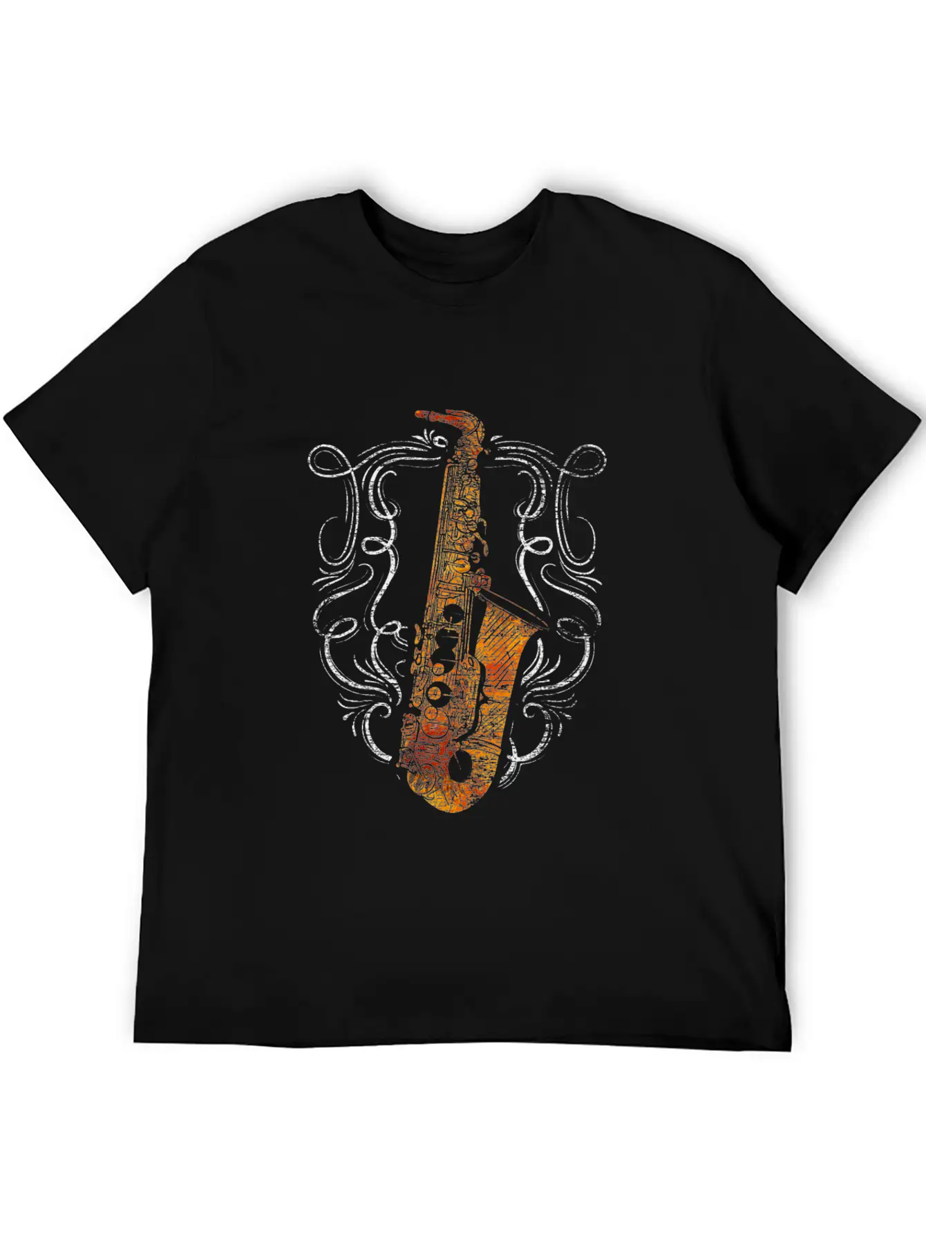 Saxophone Musician Breathable Soft Cotton T-Shirt – Timeless Casual Look