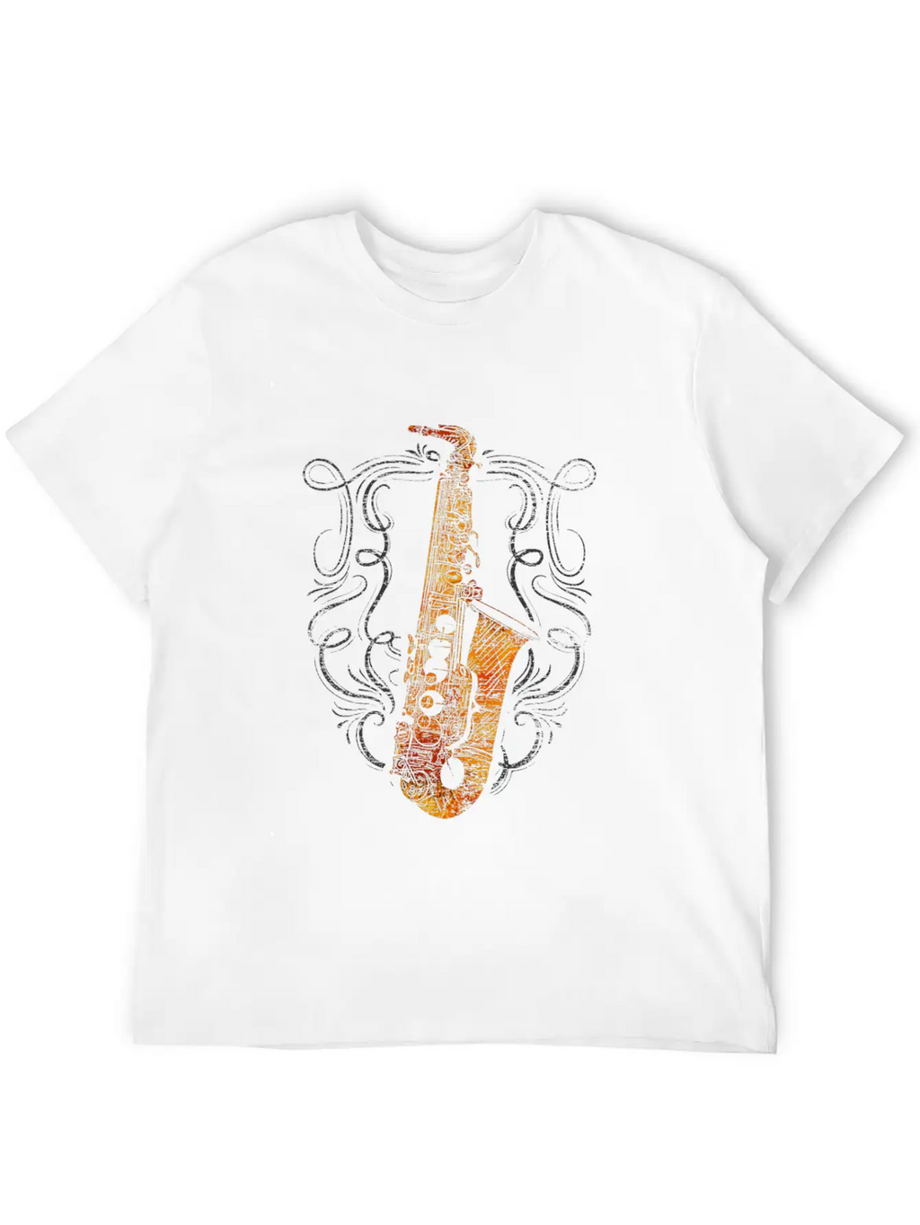Saxophone Musician Breathable Soft Cotton T-Shirt – Timeless Casual Look