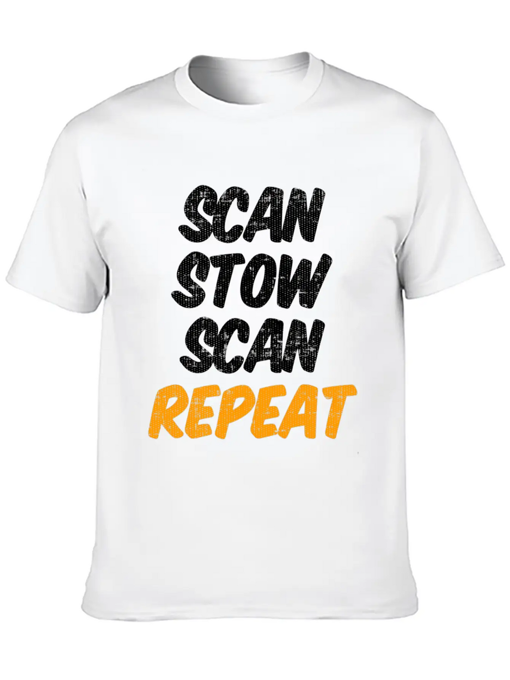 Scan Stow Scan Repeat Breathable Graphic T-Shirt – Perfect For Casual Days