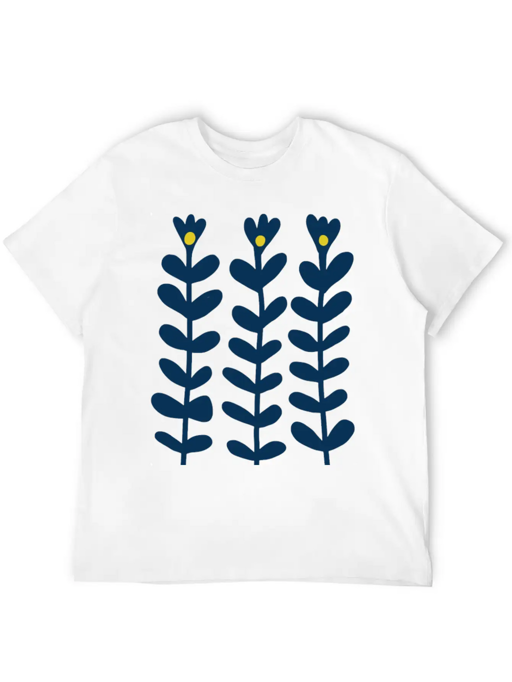 Scandinavian Style Flowers Essential Cotton Tee For Daily Outfits – Unisex Style