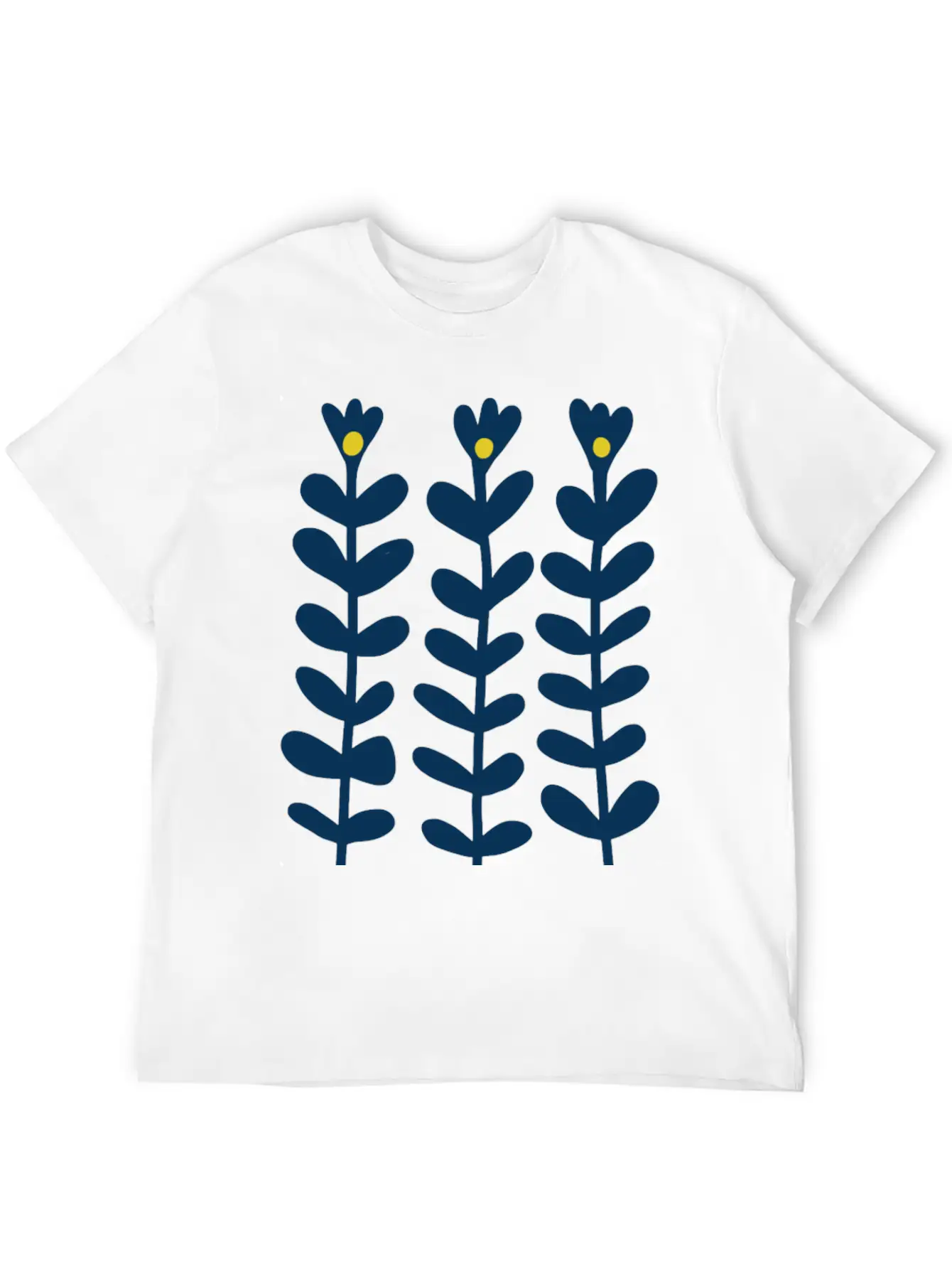 Scandinavian Style Flowers Essential Cotton Tee For Daily Outfits – Unisex Style