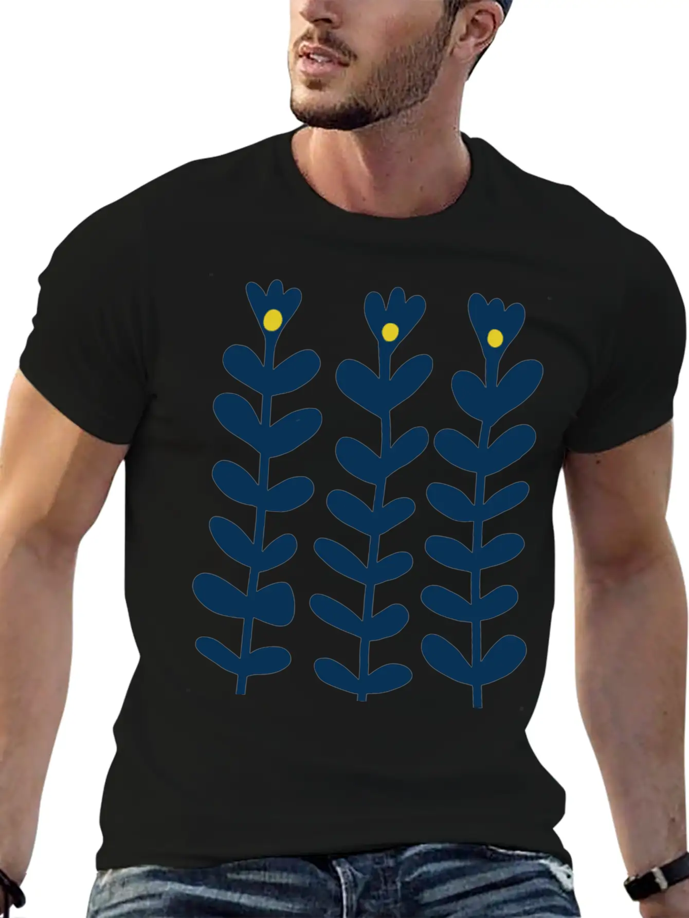 Scandinavian Style Flowers Essential Cotton Tee For Daily Outfits – Unisex Style