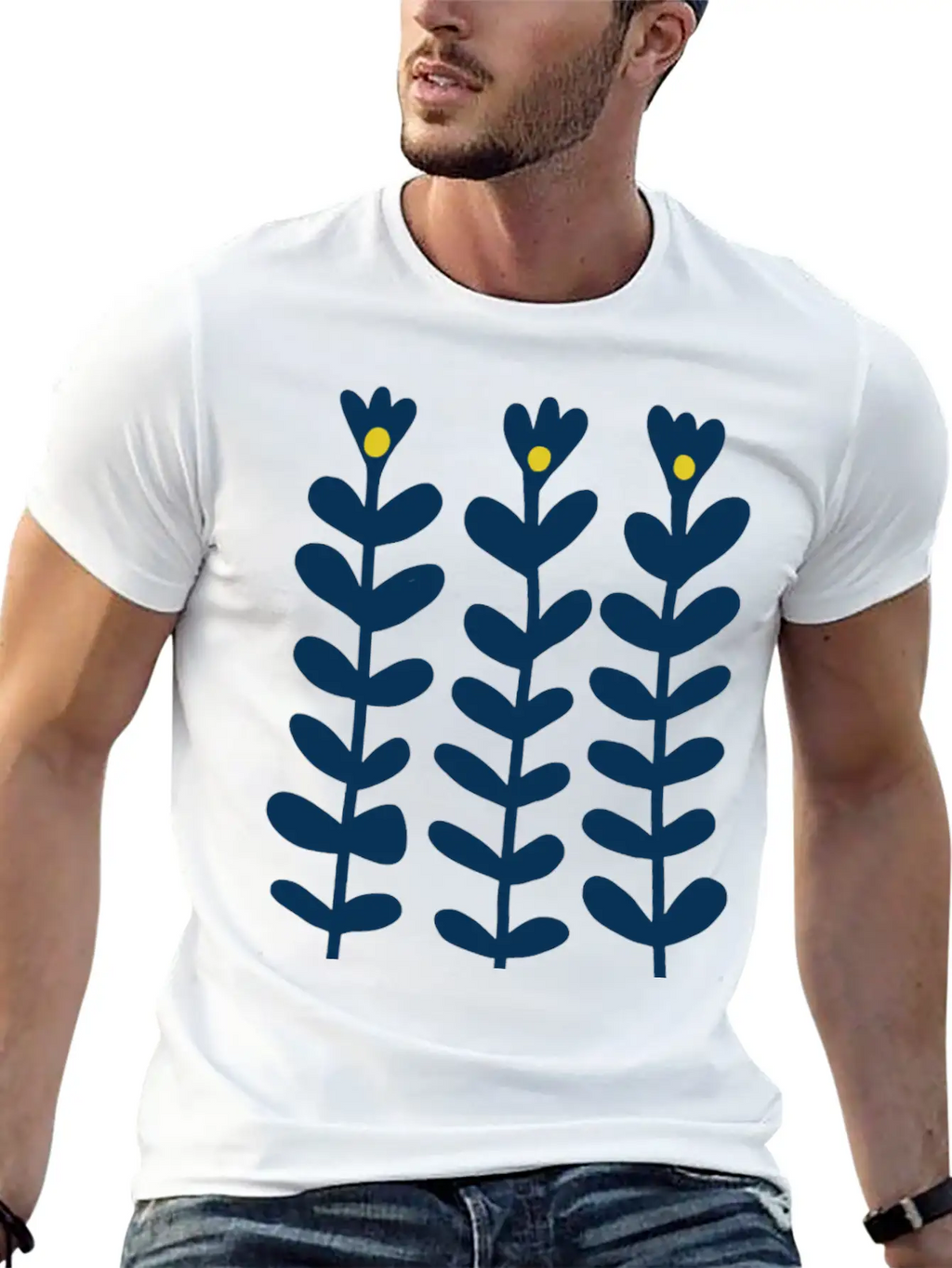 Scandinavian Style Flowers Essential Cotton Tee For Daily Outfits – Unisex Style