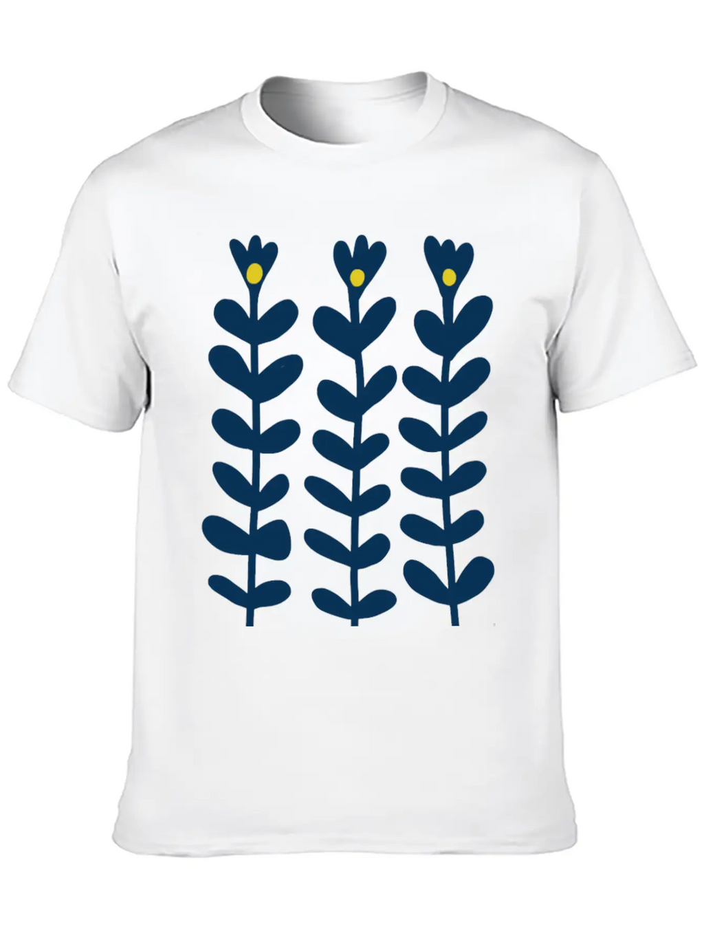 Scandinavian Style Flowers Essential Cotton Tee For Daily Outfits – Unisex Style