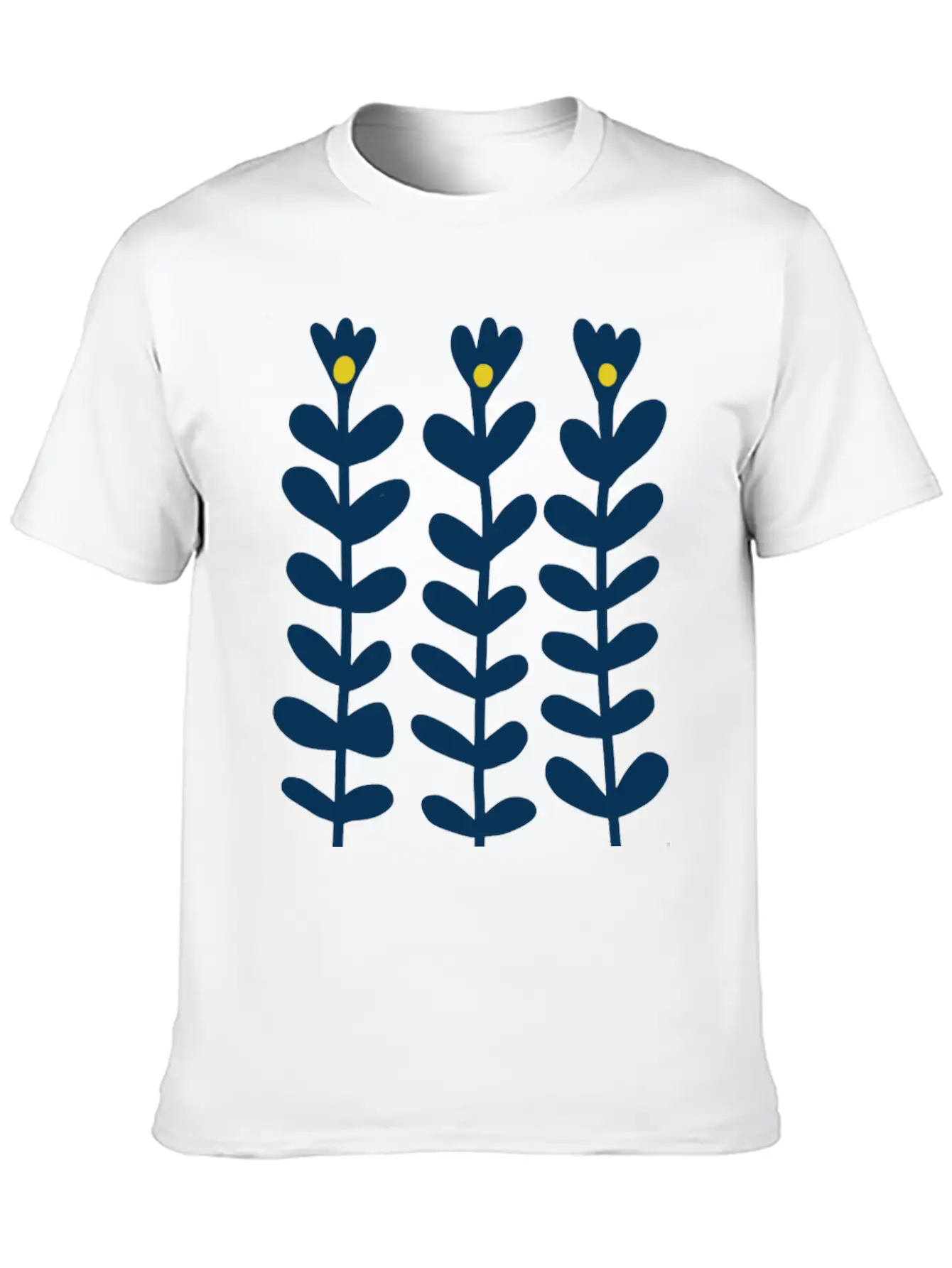 Scandinavian Style Flowers Essential Cotton Tee For Daily Outfits – Unisex Style