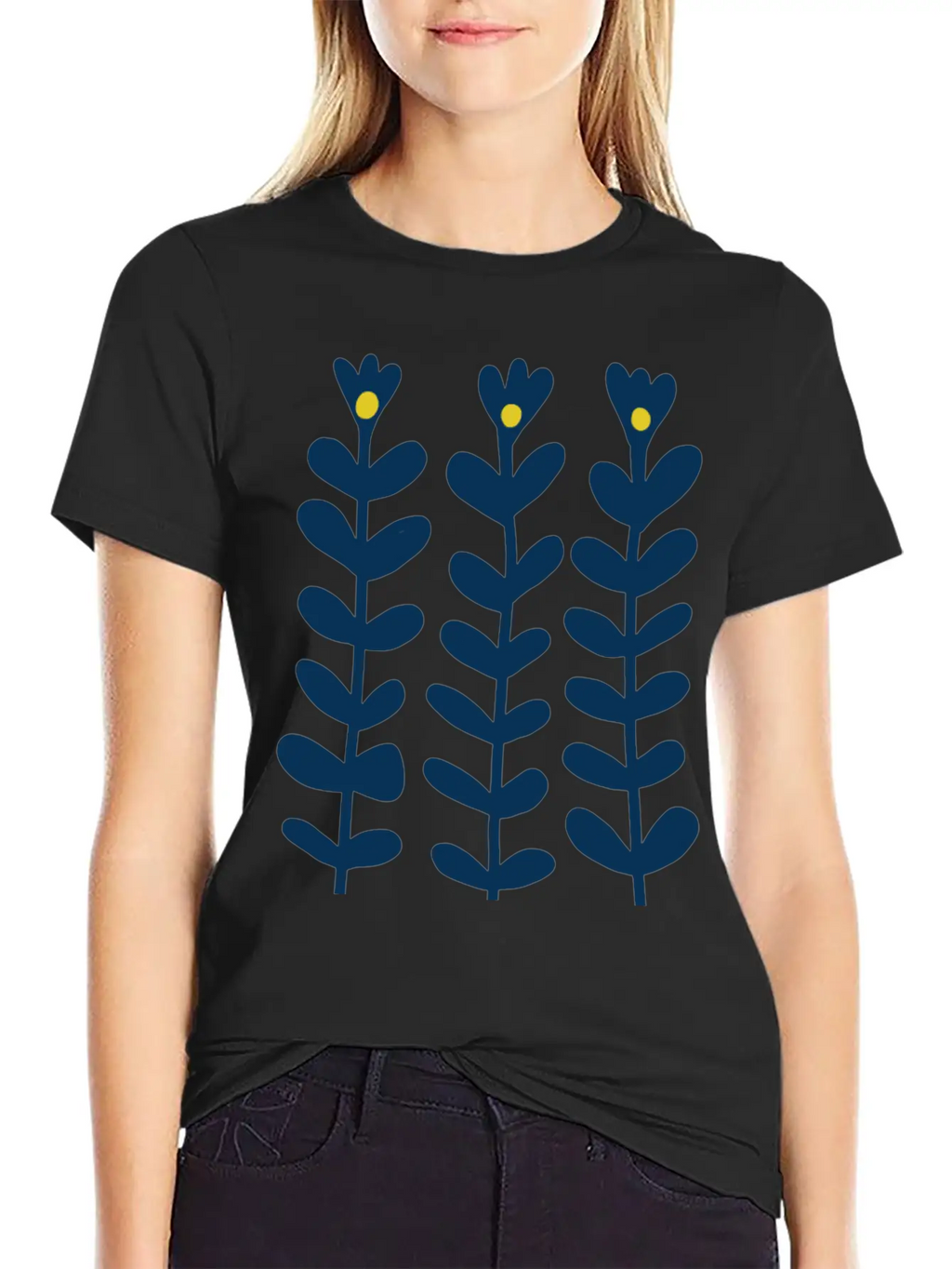 Scandinavian Style Flowers Essential Cotton Tee For Daily Outfits – Unisex Style