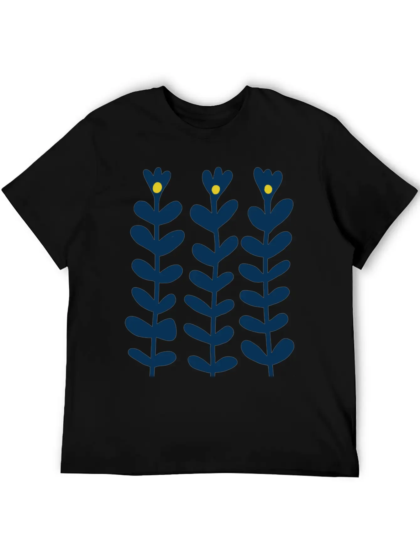 Scandinavian Style Flowers Essential Cotton Tee For Daily Outfits – Unisex Style