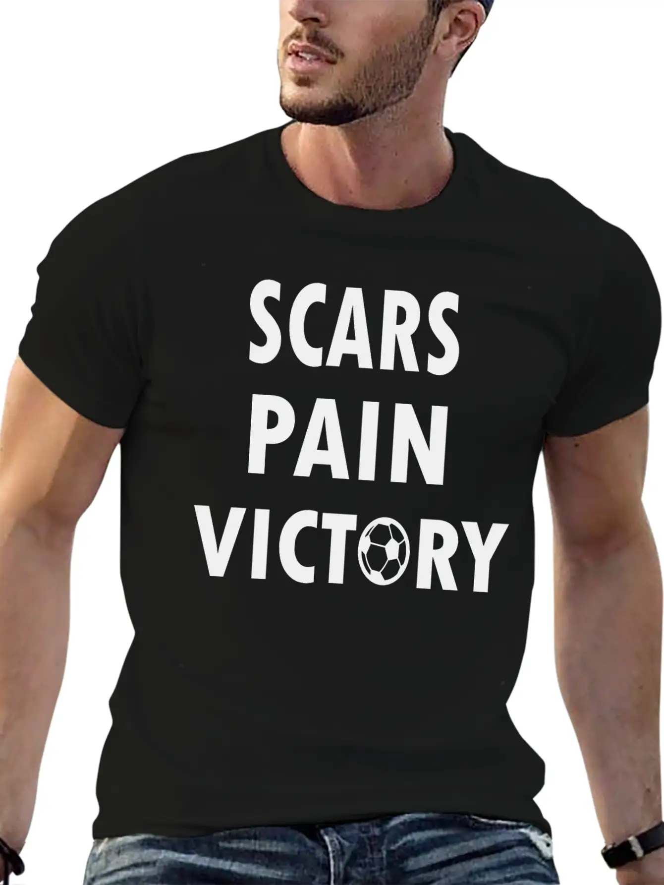 Scars Pain Victory Breathable Soft Cotton T-Shirt – Timeless Casual Look