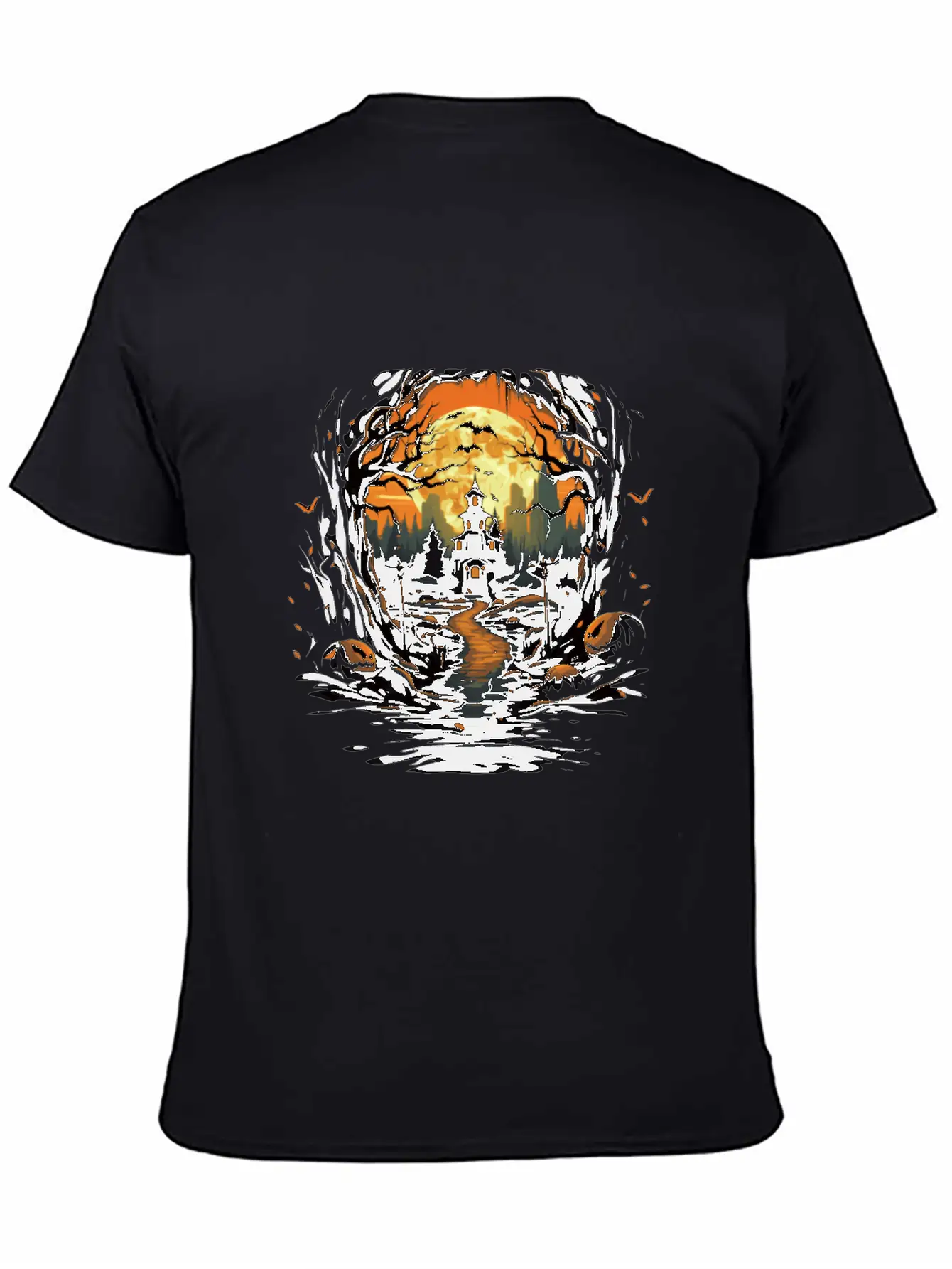 Scary Mood Of Halloween Essential Cotton Tee For Daily Outfits – Unisex Style
