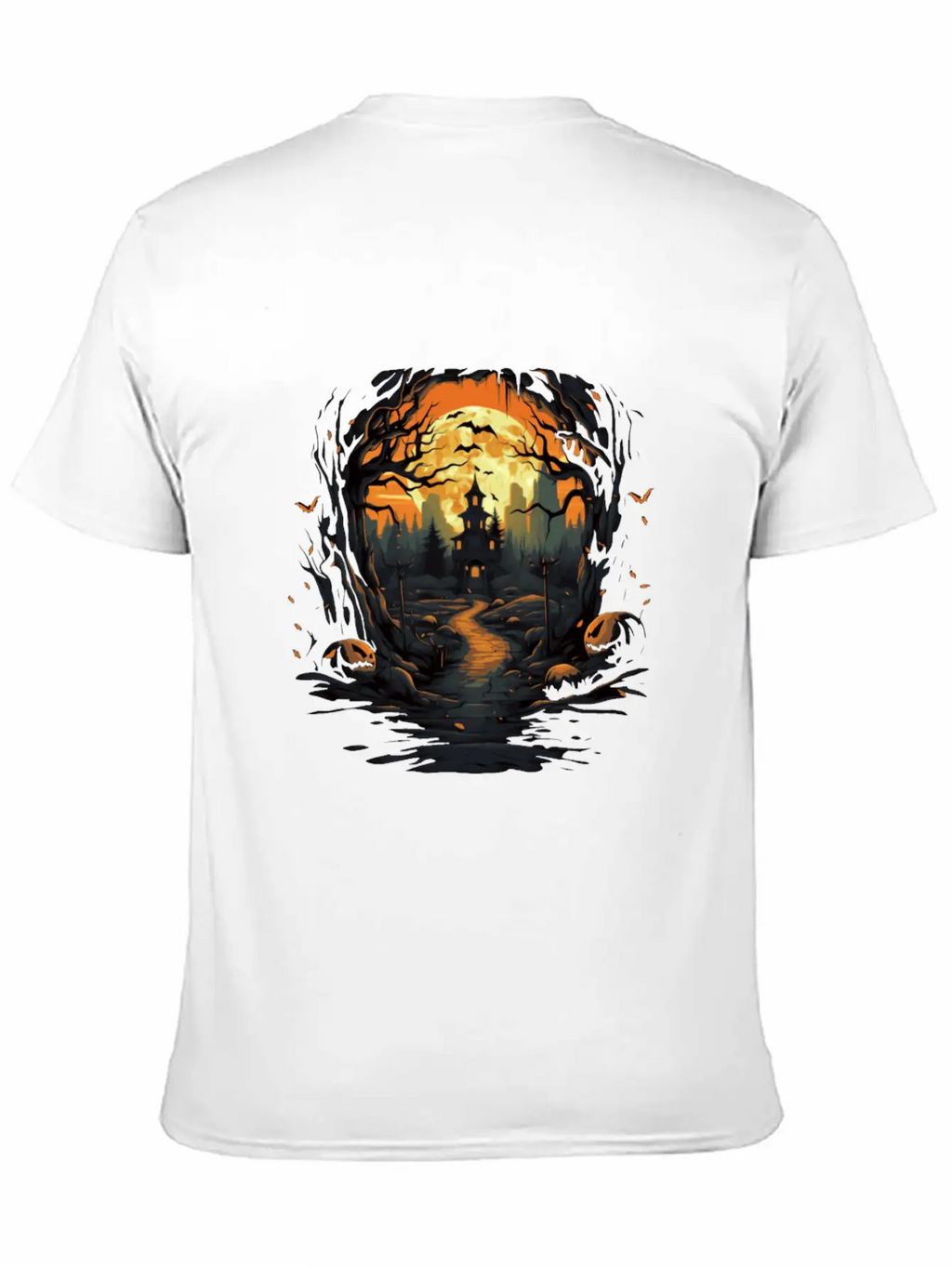 Scary Mood Of Halloween Essential Cotton Tee For Daily Outfits – Unisex Style