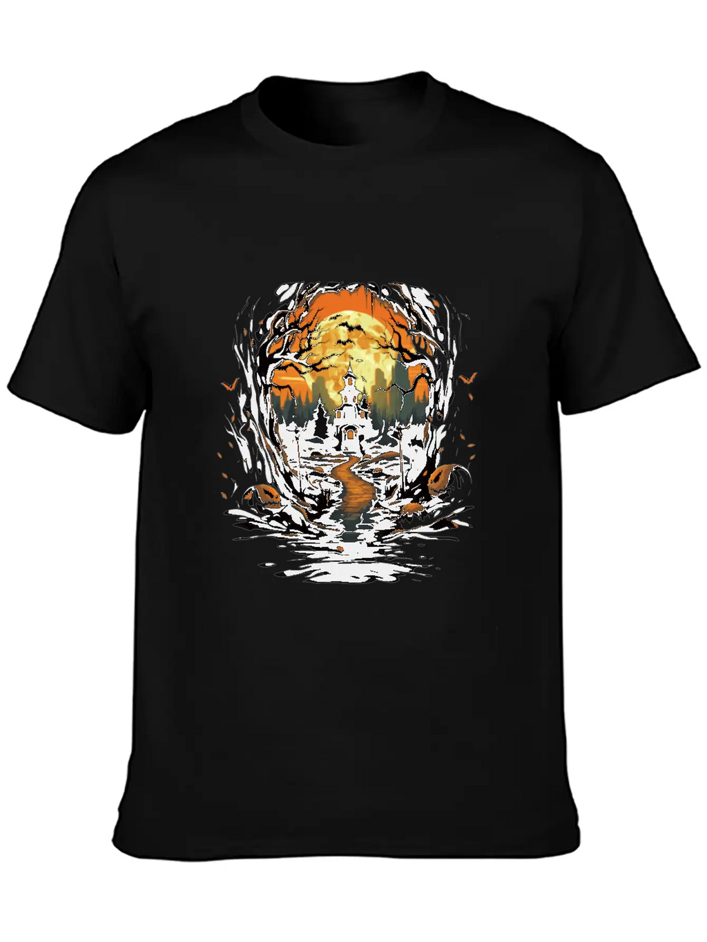 Scary Mood Of Halloween Essential Cotton Tee For Daily Outfits – Unisex Style