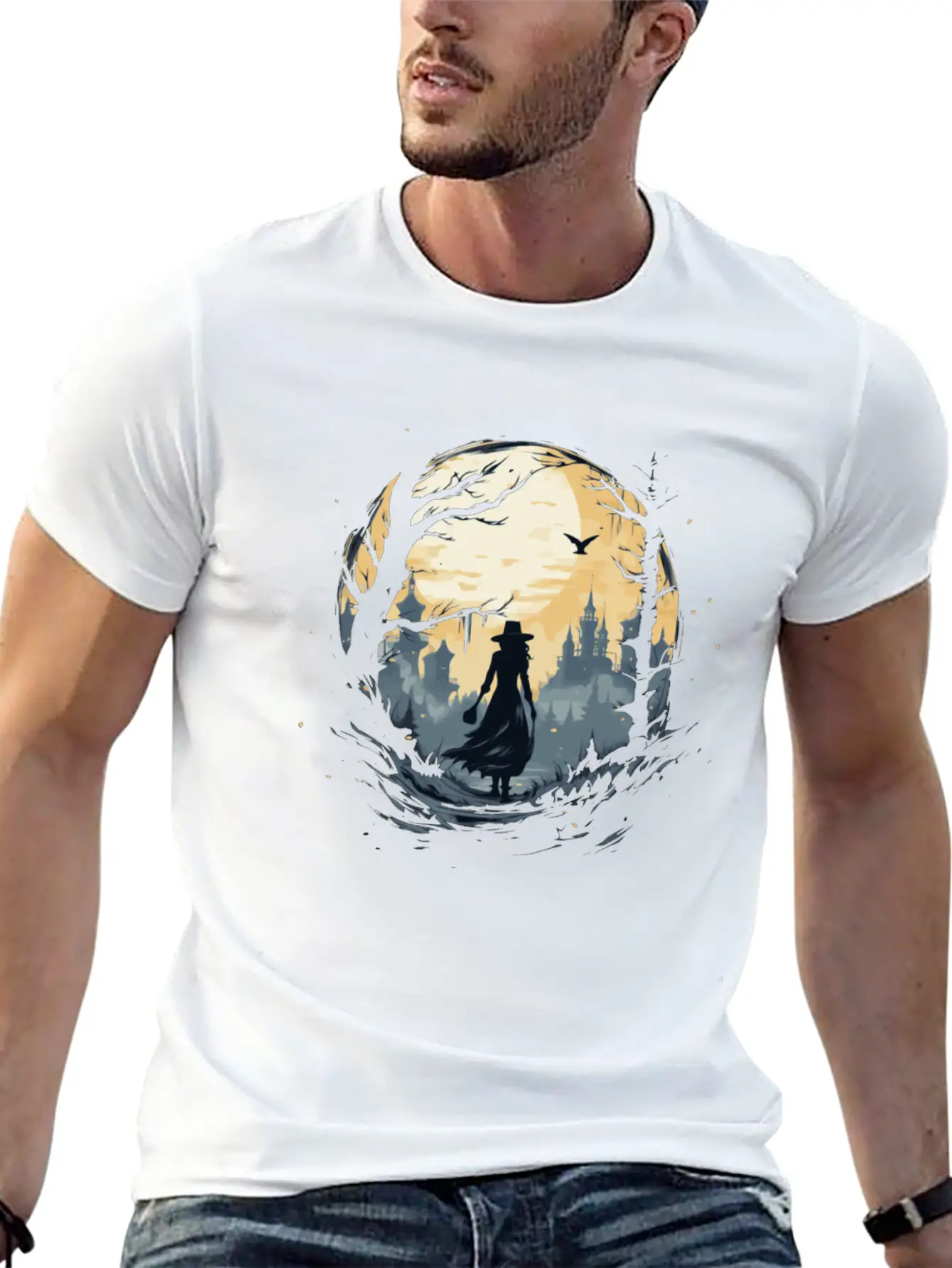 Scary Mood Of Halloween Relaxed Everyday Tee – Lightweight And Durable Cotton