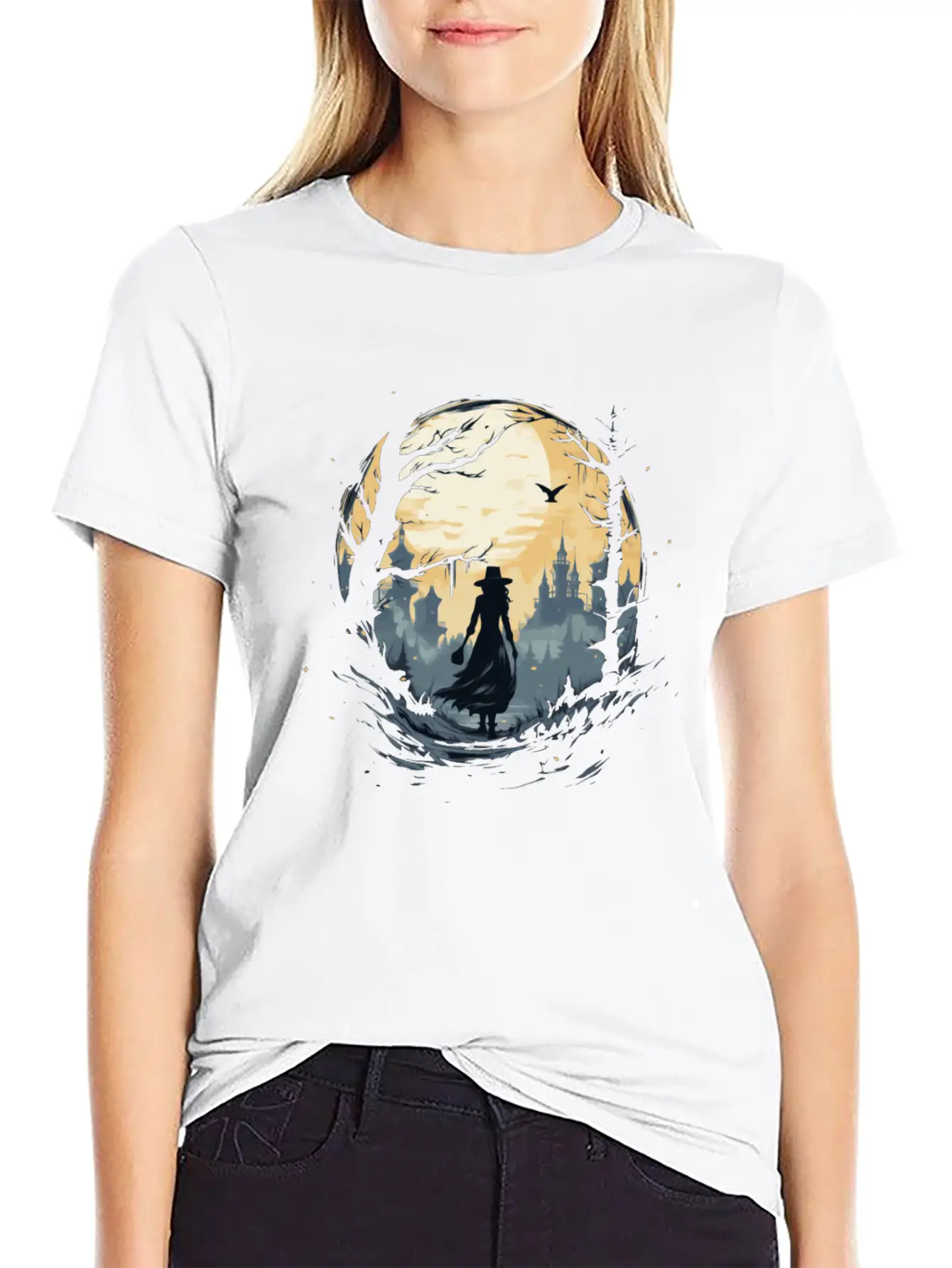 Scary Mood Of Halloween Relaxed Everyday Tee – Lightweight And Durable Cotton