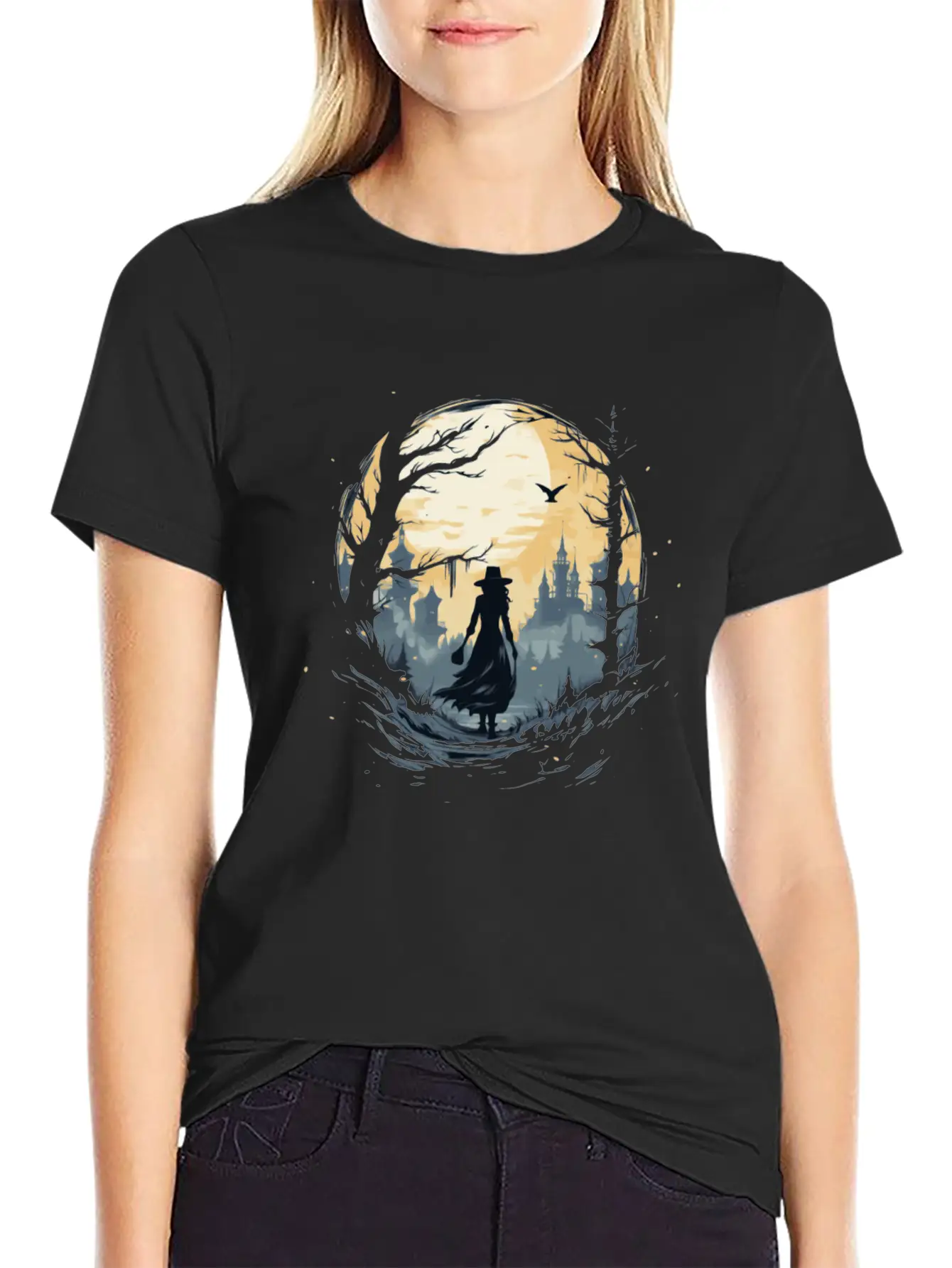 Scary Mood Of Halloween Relaxed Everyday Tee – Lightweight And Durable Cotton
