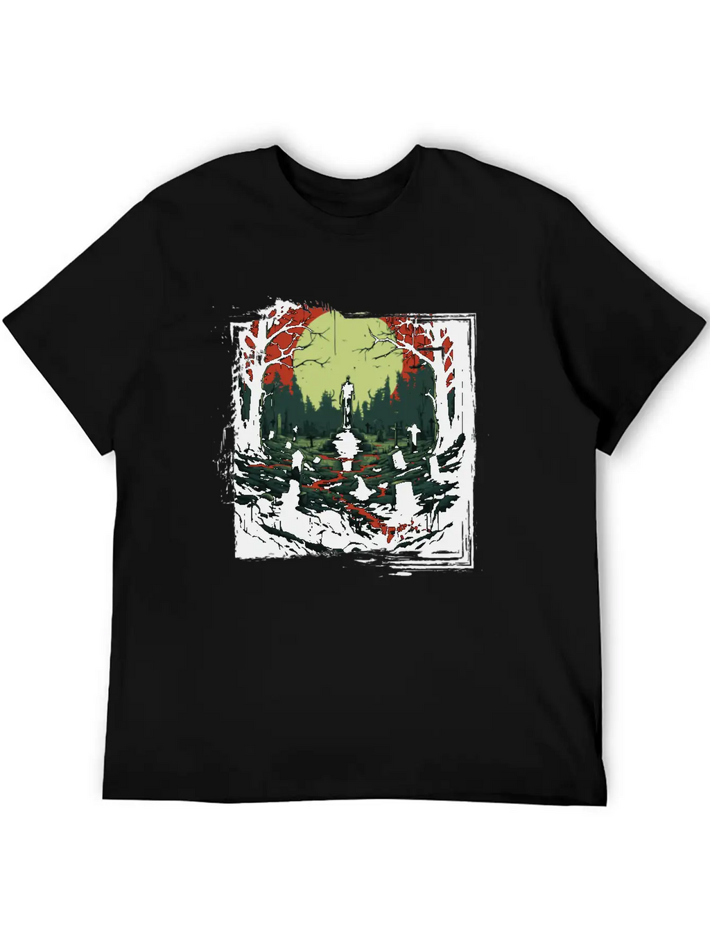 Scary Mood Of Halloween Timeless Short Sleeve Tee – Comfy And Minimalist Design
