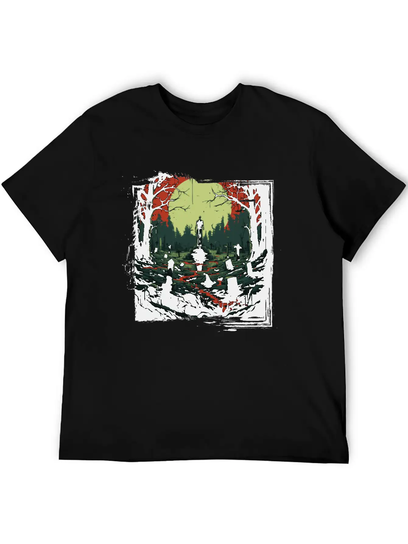 Scary Mood Of Halloween Timeless Short Sleeve Tee – Comfy And Minimalist Design