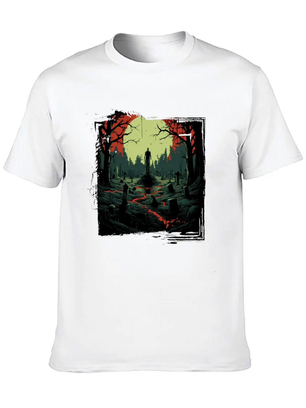 Scary Mood Of Halloween Timeless Short Sleeve Tee – Comfy And Minimalist Design