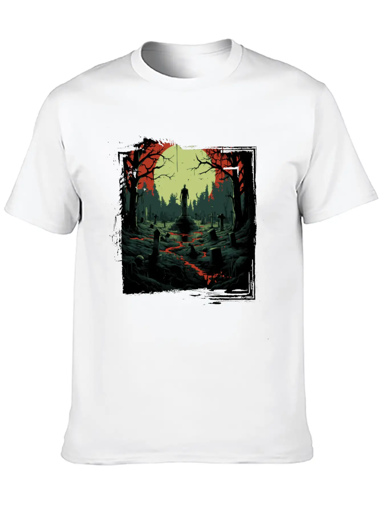 Scary Mood Of Halloween Timeless Short Sleeve Tee – Comfy And Minimalist Design