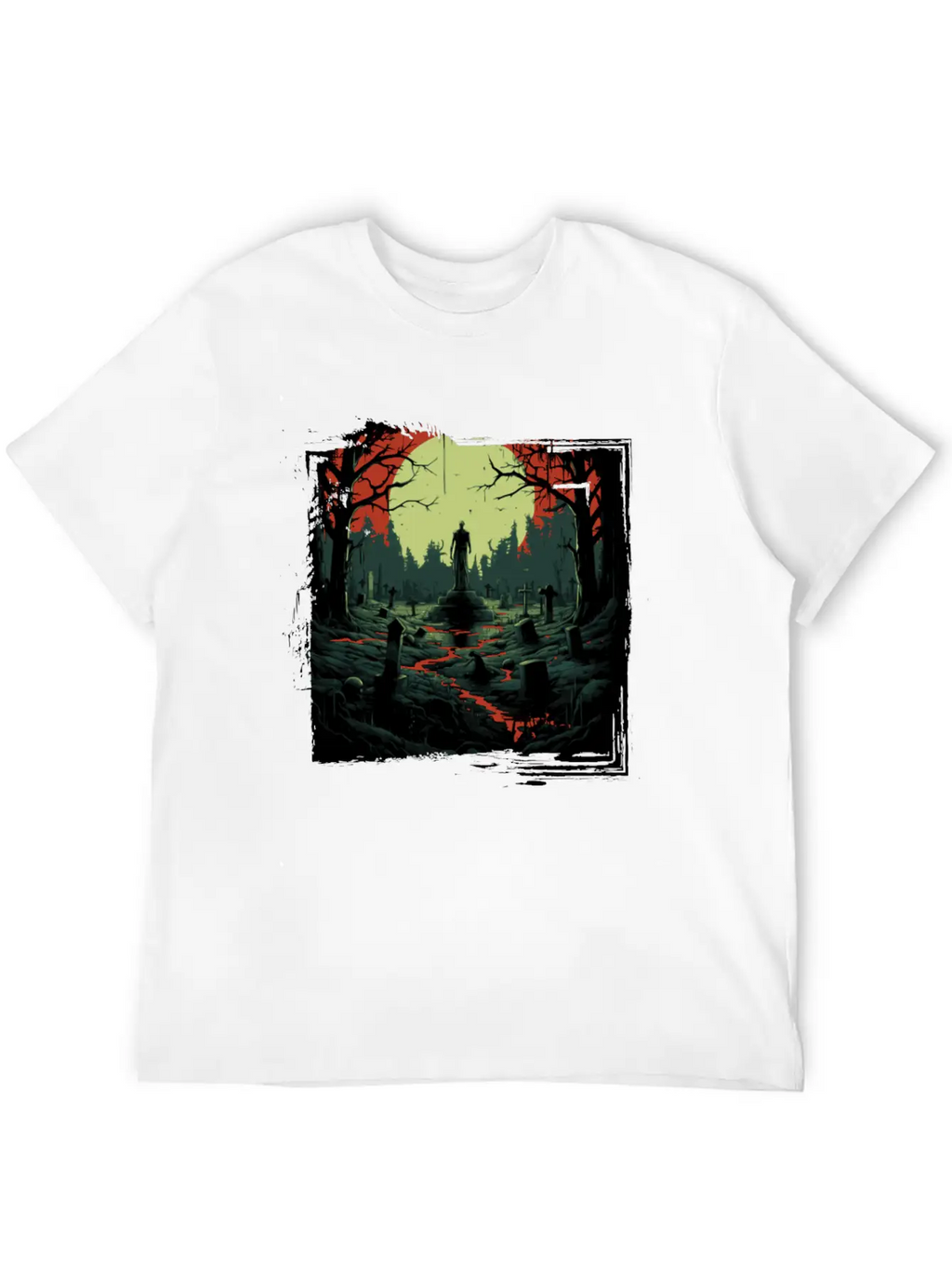 Scary Mood Of Halloween Timeless Short Sleeve Tee – Comfy And Minimalist Design