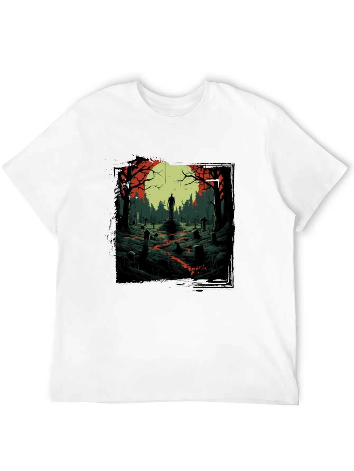 Scary Mood Of Halloween Timeless Short Sleeve Tee – Comfy And Minimalist Design