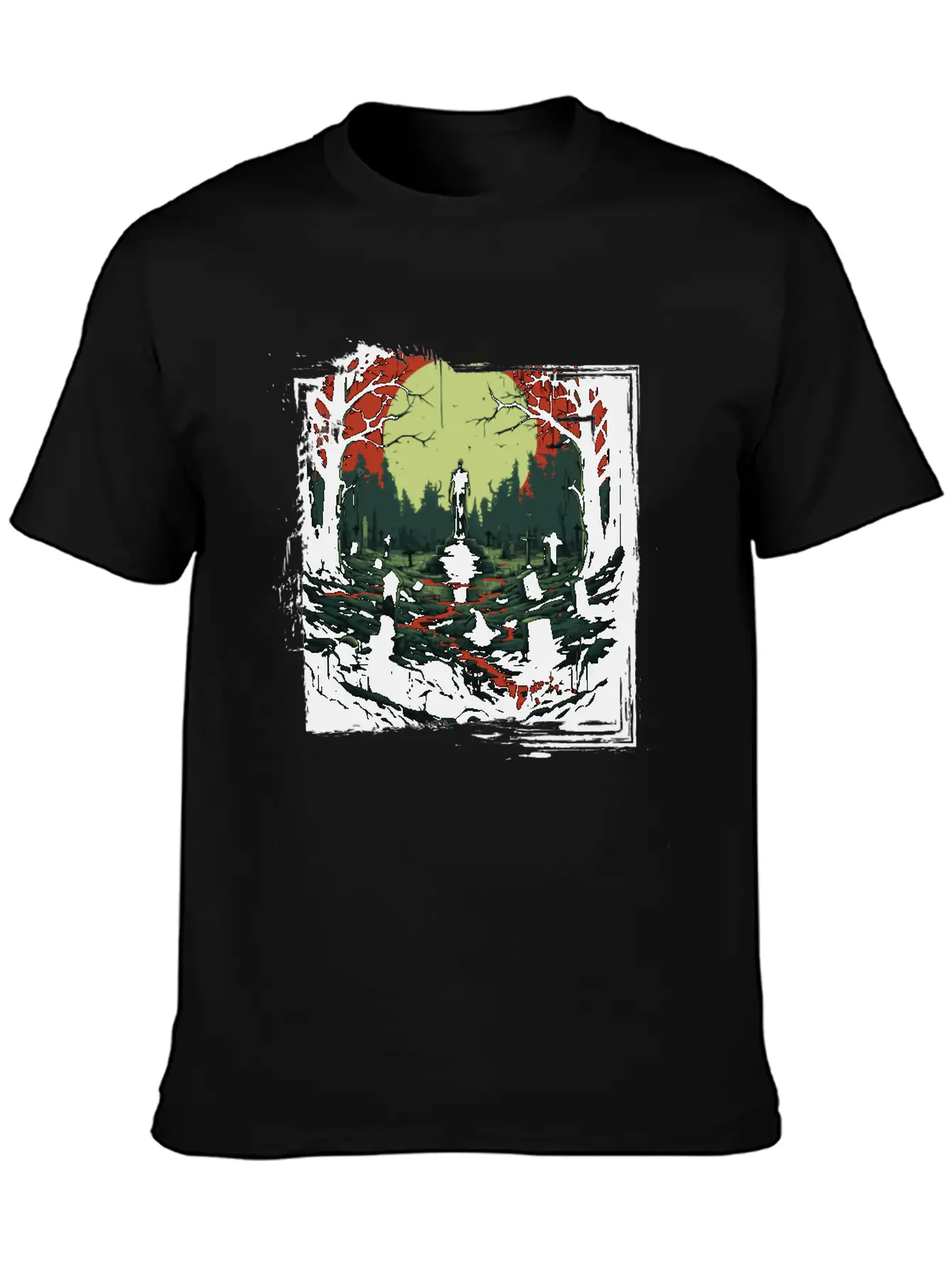 Scary Mood Of Halloween Timeless Short Sleeve Tee – Comfy And Minimalist Design