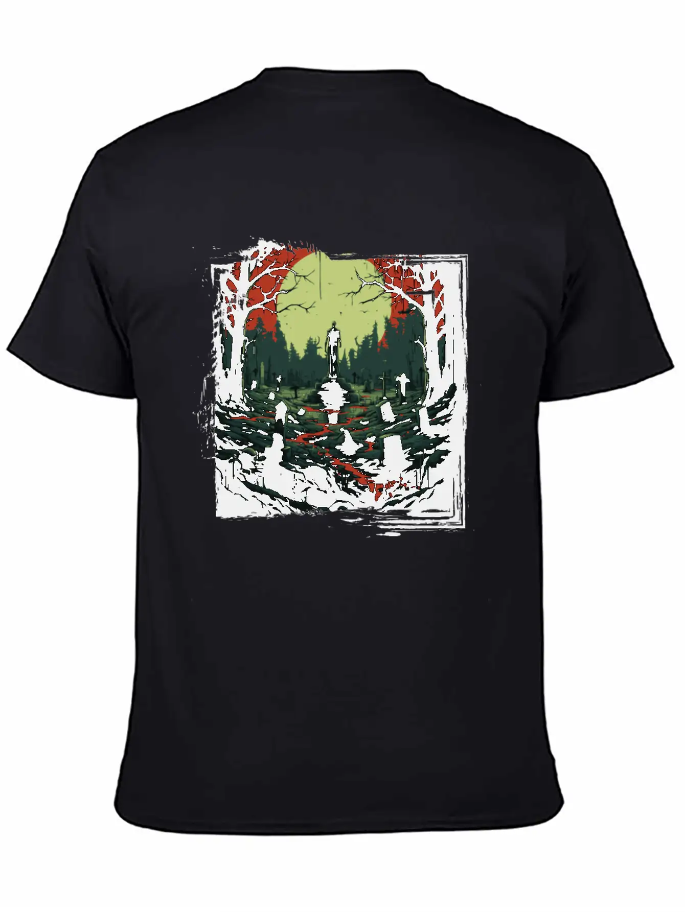 Scary Mood Of Halloween Timeless Short Sleeve Tee – Comfy And Minimalist Design