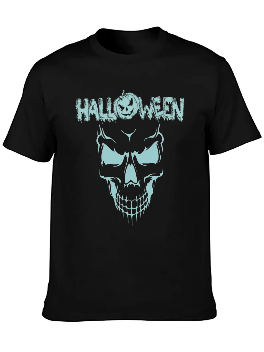 Scary Sace Halloween Breathable Graphic T-Shirt – Perfect For Casual Days
