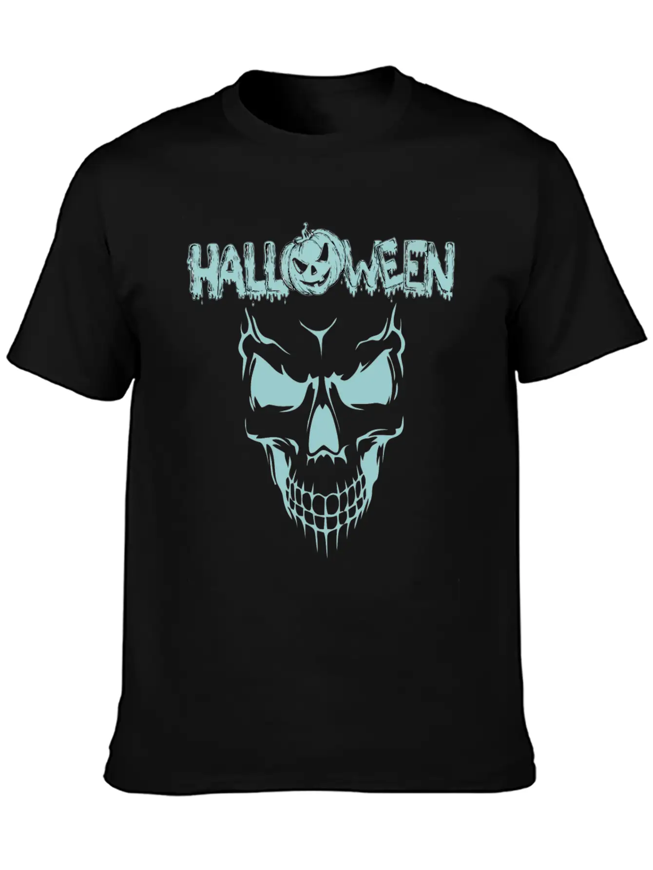 Scary Sace Halloween Breathable Graphic T-Shirt – Perfect For Casual Days