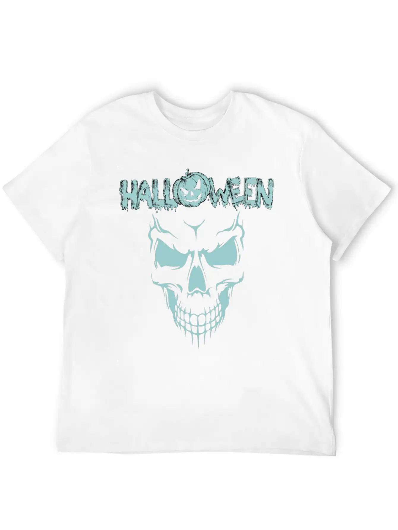 Scary Sace Halloween Breathable Graphic T-Shirt – Perfect For Casual Days