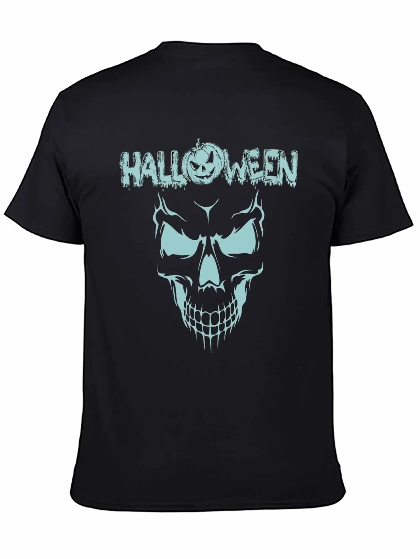 Scary Sace Halloween Breathable Graphic T-Shirt – Perfect For Casual Days