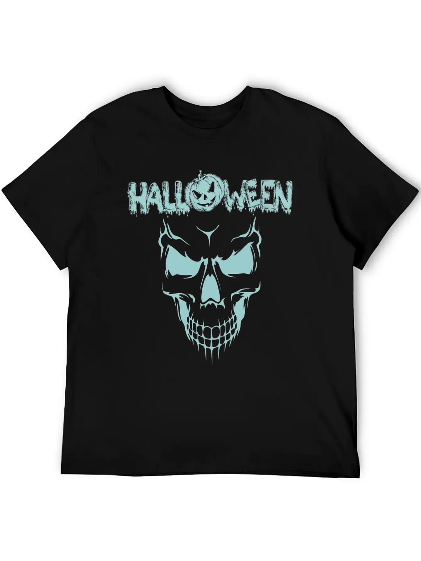 Scary Sace Halloween Breathable Graphic T-Shirt – Perfect For Casual Days