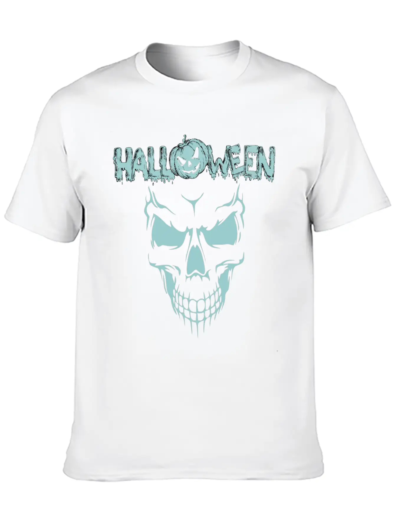 Scary Sace Halloween Breathable Graphic T-Shirt – Perfect For Casual Days