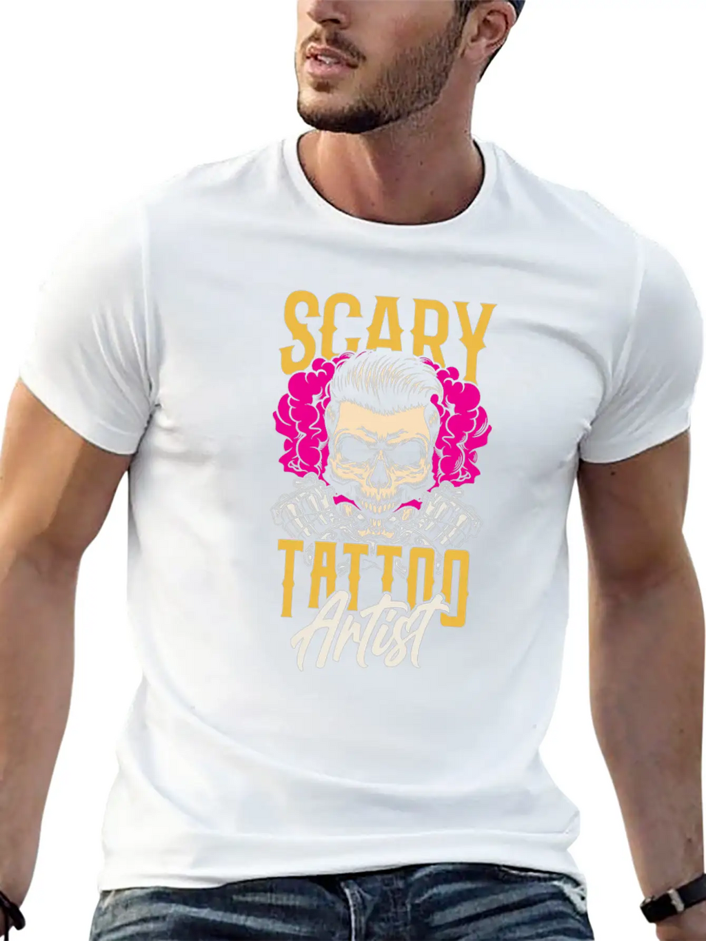 Scary Tattoo Artist Job Ink Art Relaxed Everyday Tee – Lightweight And Durable Cotton