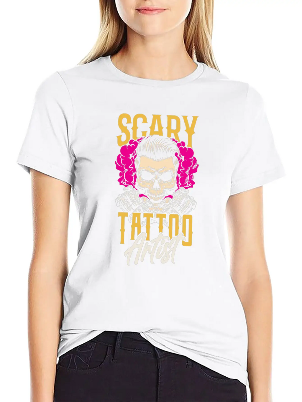 Scary Tattoo Artist Job Ink Art Relaxed Everyday Tee – Lightweight And Durable Cotton