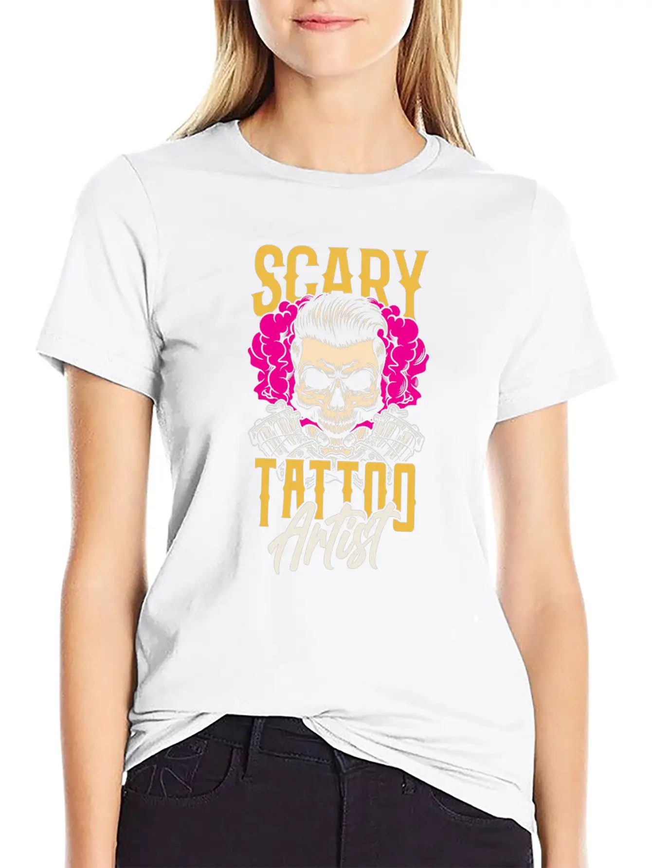 Scary Tattoo Artist Job Ink Art Relaxed Everyday Tee – Lightweight And Durable Cotton
