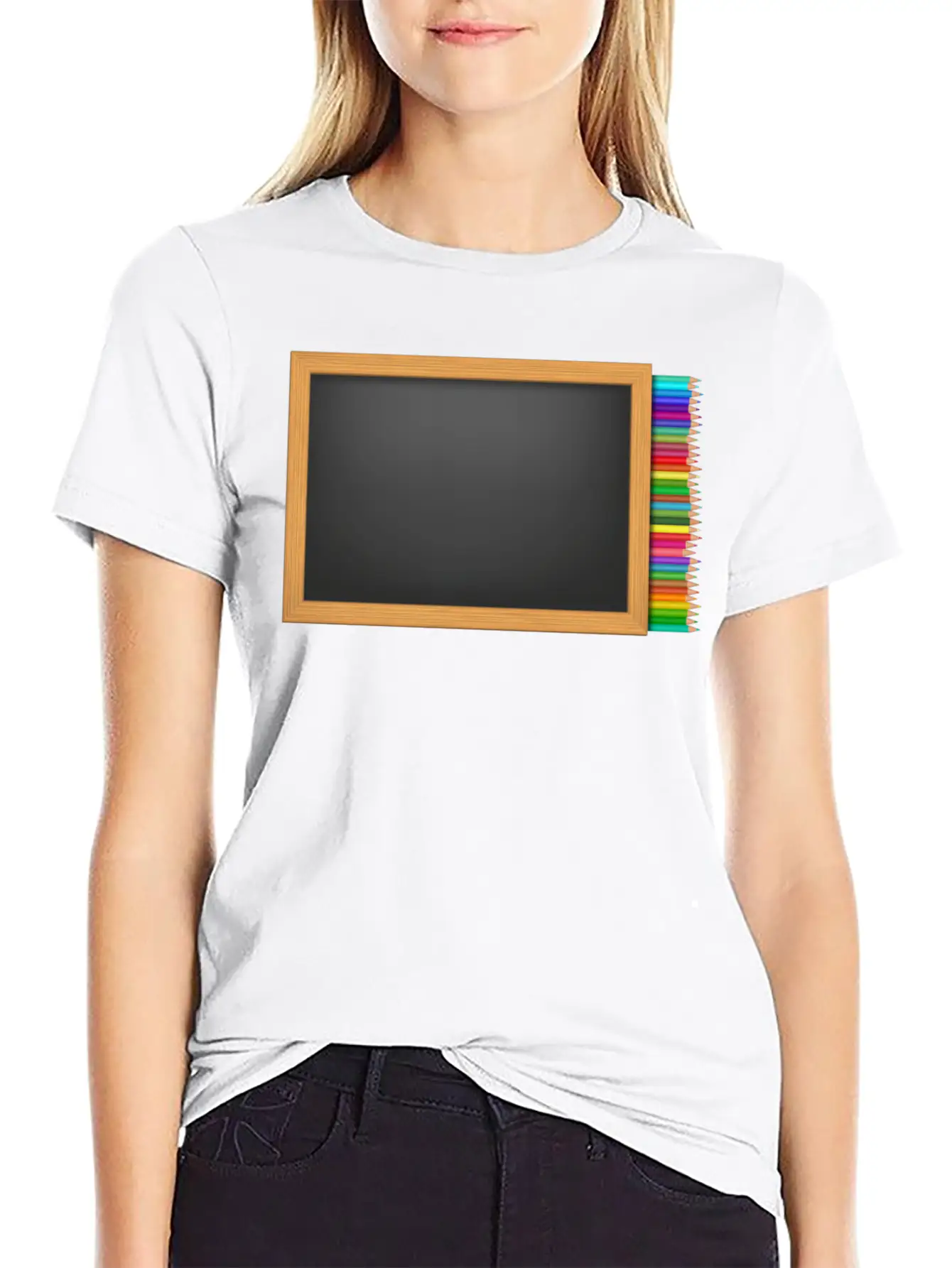 School Schule Lernen Teacher Lehrer Pencil Stift P Relaxed Everyday Tee – Lightweight And Durable Cotton