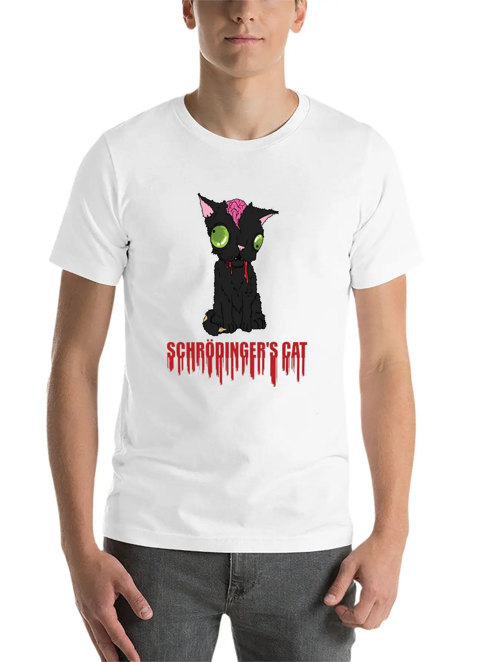 Schrodinger's Cat Radioactive Reaction Quantum Unisex Casual T-Shirt – Clean Design For Daily Comfort