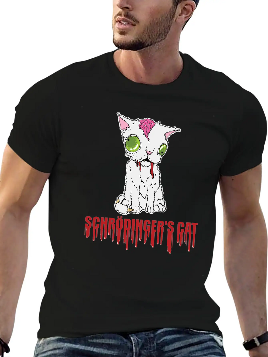 Schrodinger's Cat Radioactive Reaction Quantum Unisex Casual T-Shirt – Clean Design For Daily Comfort