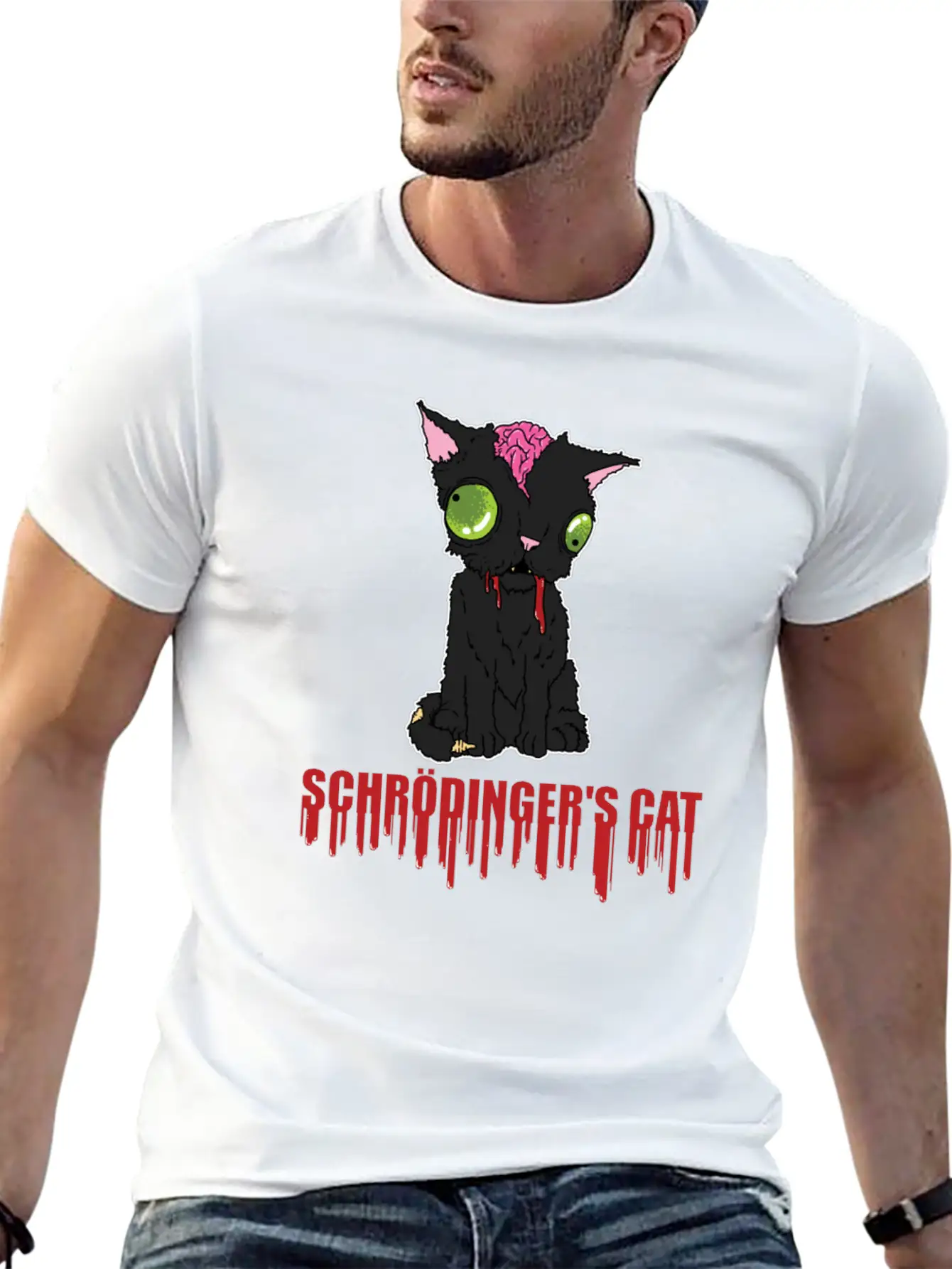 Schrodinger's Cat Radioactive Reaction Quantum Unisex Casual T-Shirt – Clean Design For Daily Comfort
