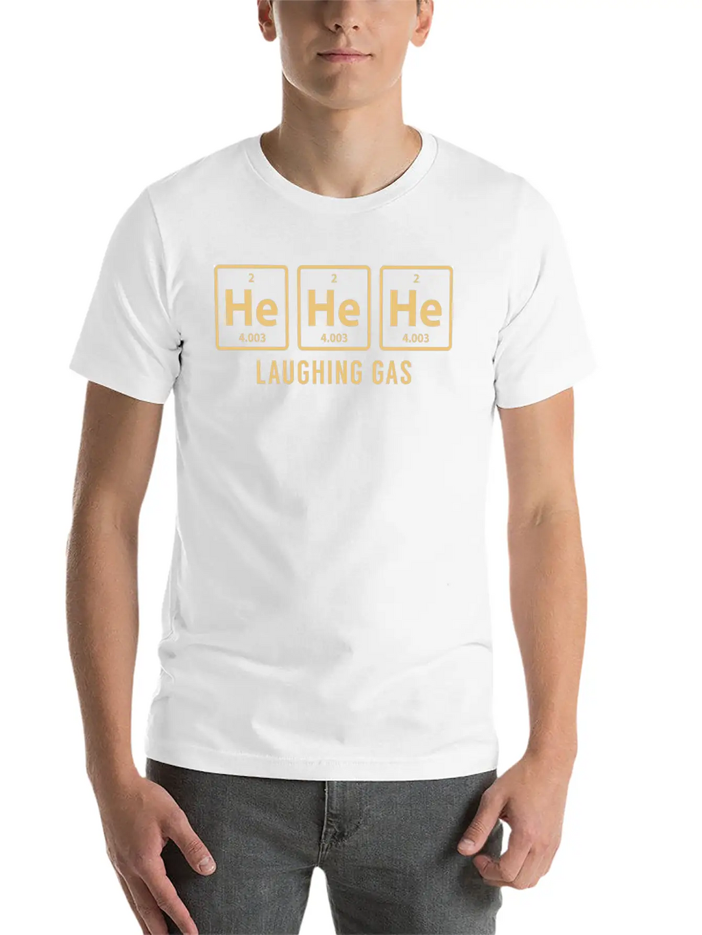 Science Chemical He He He Laughing Gas Funny Gift Basic Graphic T-Shirt – Daily Comfort In Soft Cotton