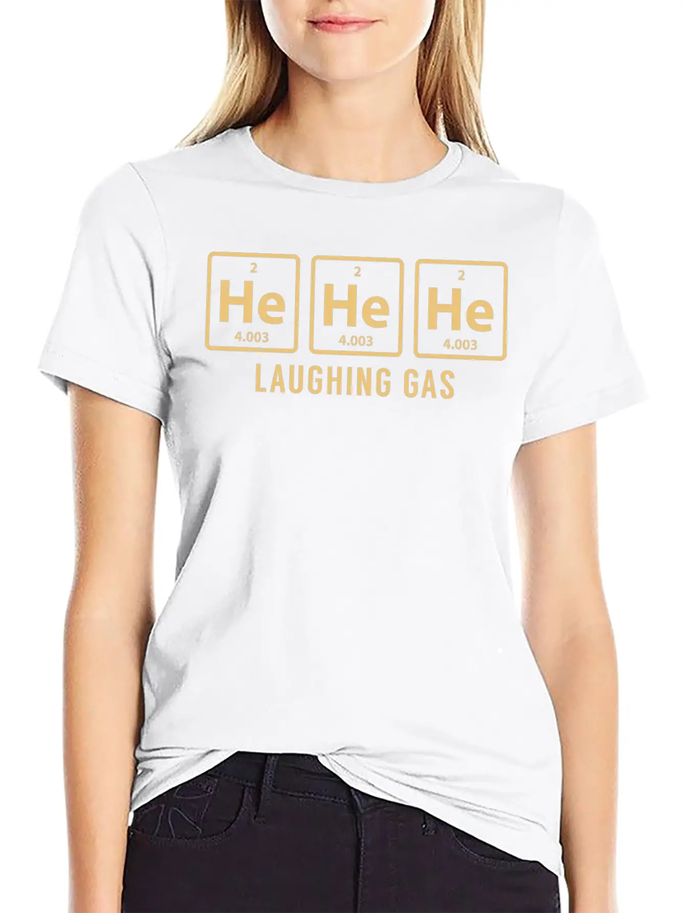 Science Chemical He He He Laughing Gas Funny Gift Basic Graphic T-Shirt – Daily Comfort In Soft Cotton