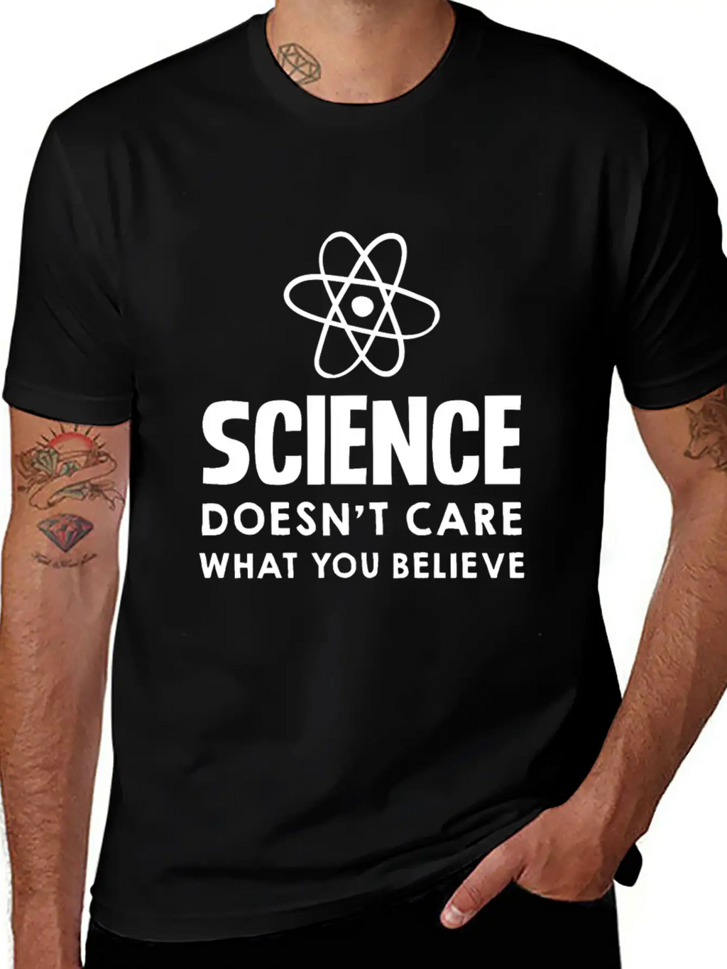 Science Doesn't Care What You Believe Design Unisex Casual T-Shirt – Clean Design For Daily Comfort