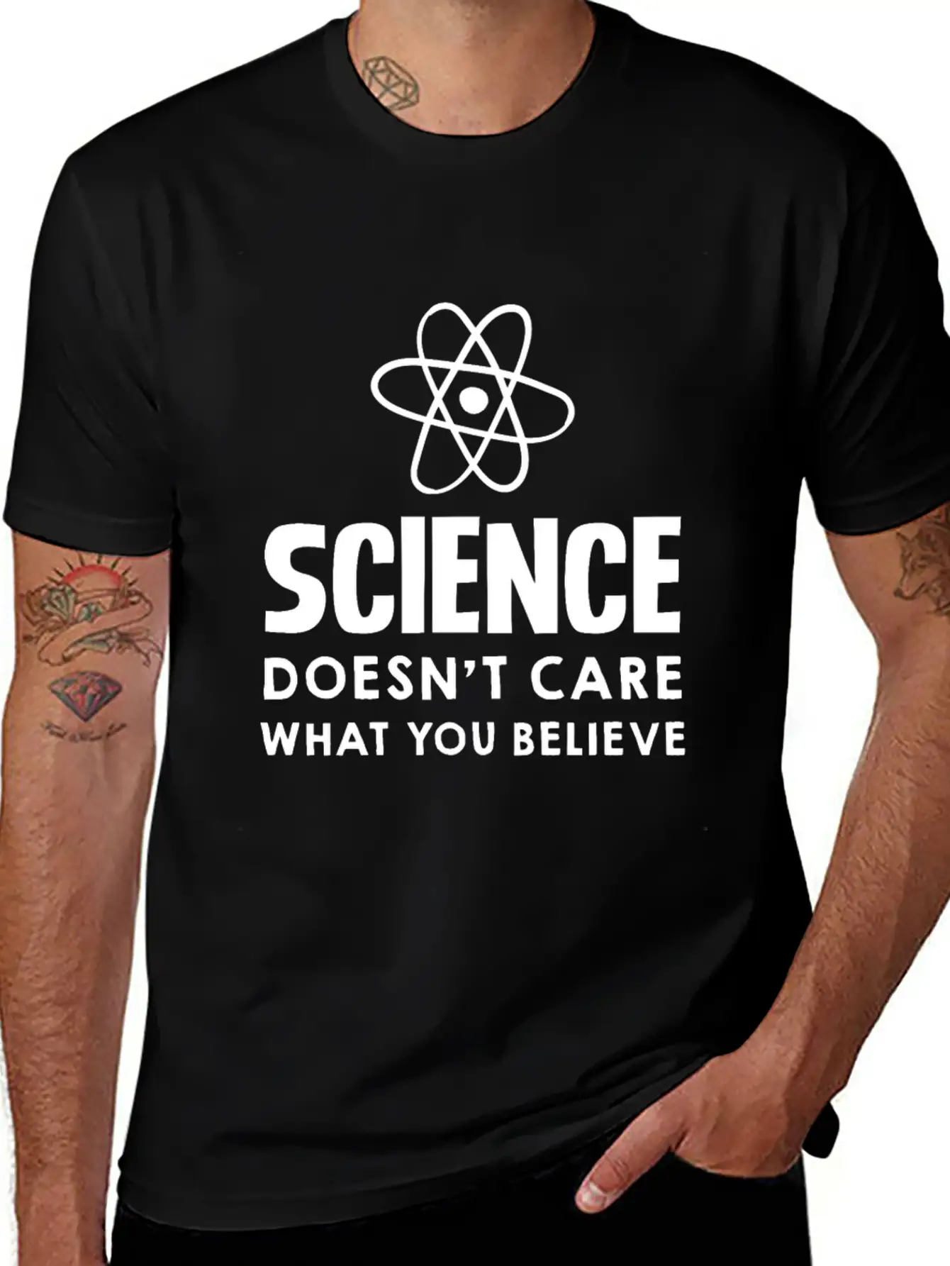 Science Doesn't Care What You Believe Design Unisex Casual T-Shirt – Clean Design For Daily Comfort