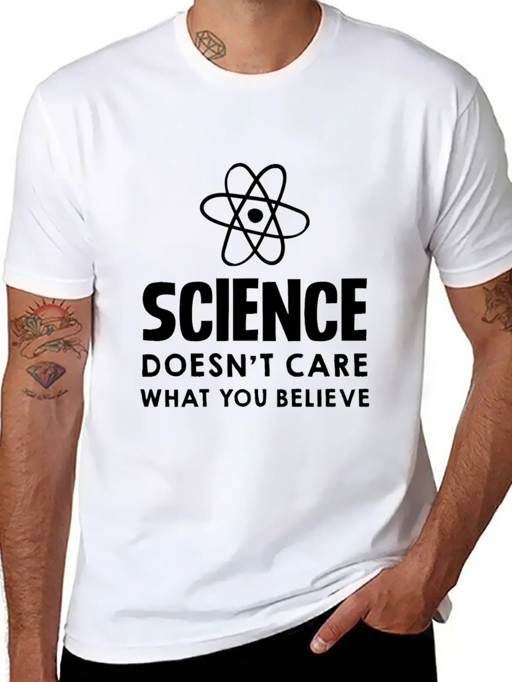 Science Doesn't Care What You Believe Design Unisex Casual T-Shirt – Clean Design For Daily Comfort