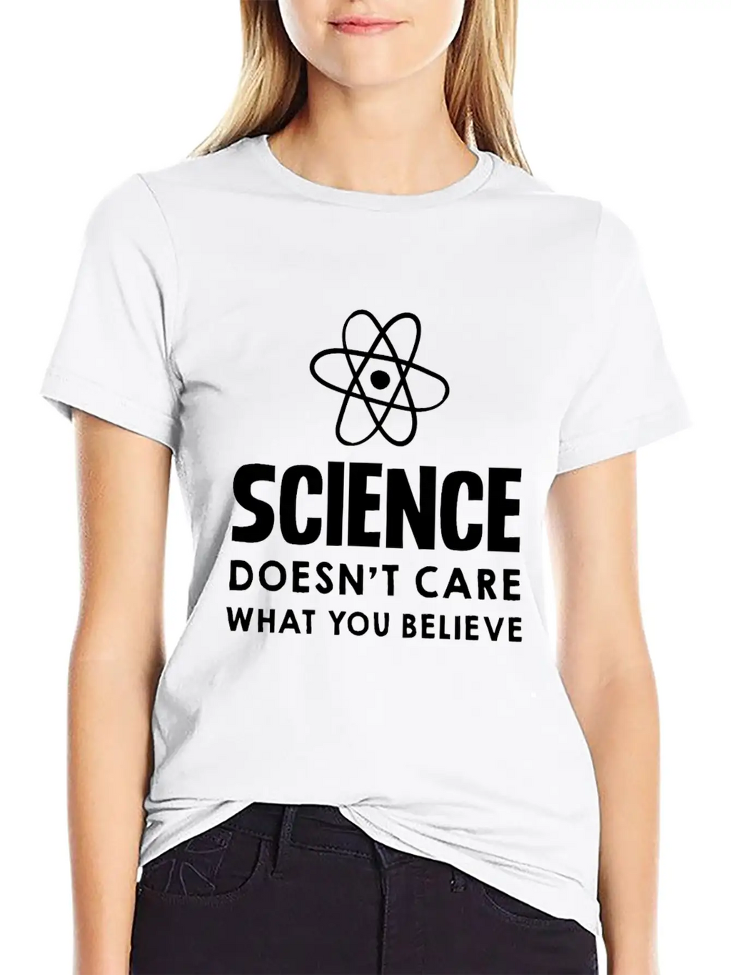 Science Doesn't Care What You Believe Design Unisex Casual T-Shirt – Clean Design For Daily Comfort