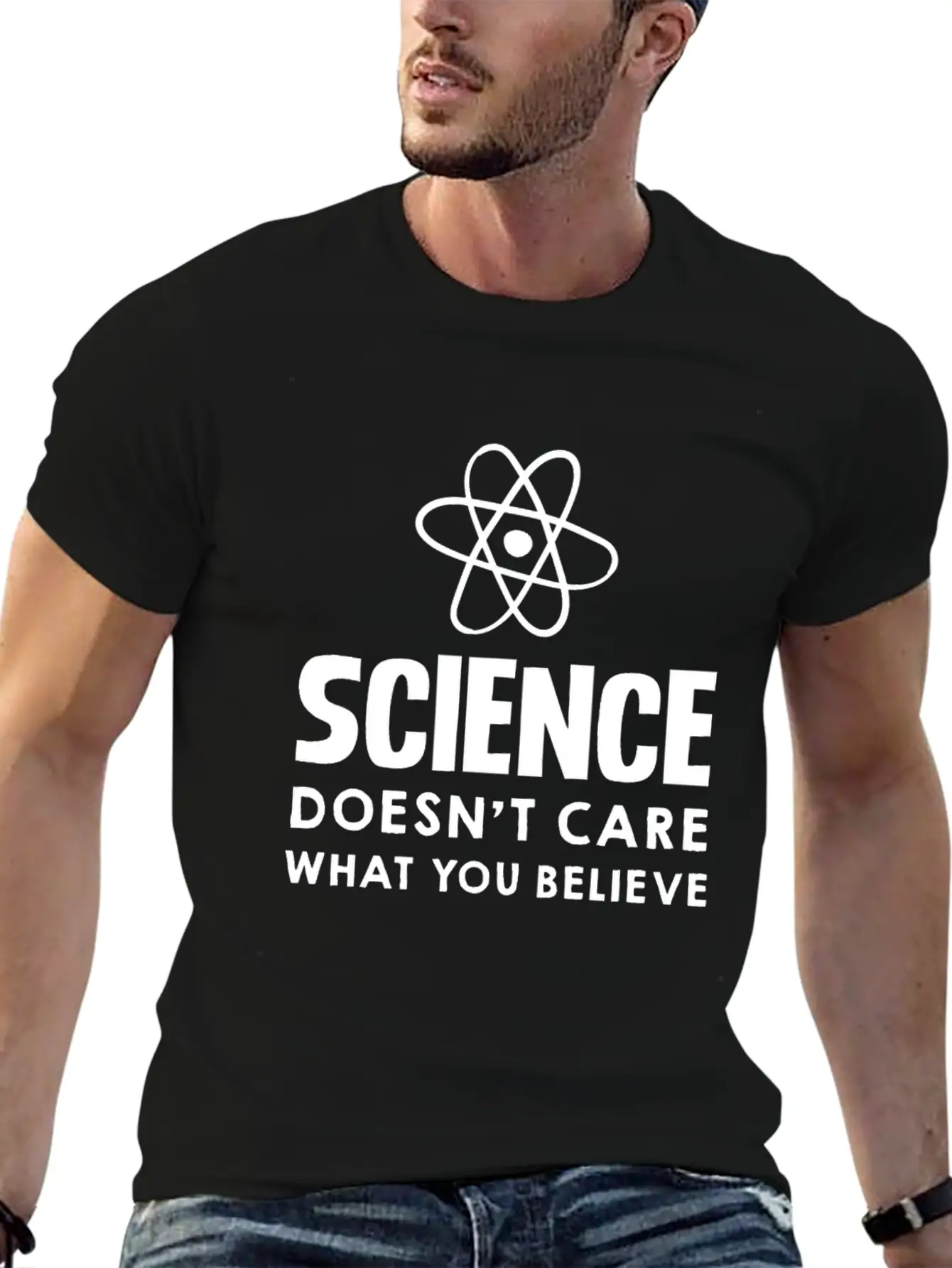 Science Doesn't Care What You Believe Design Unisex Casual T-Shirt – Clean Design For Daily Comfort
